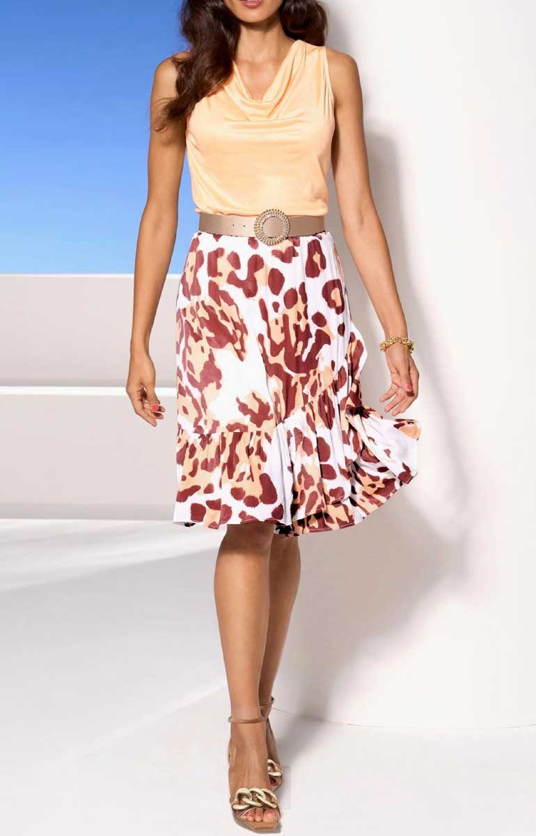 Ashley Rundhalsshirt Damen heine by apricot Designer-Wasserfall-Shirttop, Brooke ASHLEY BROOKE