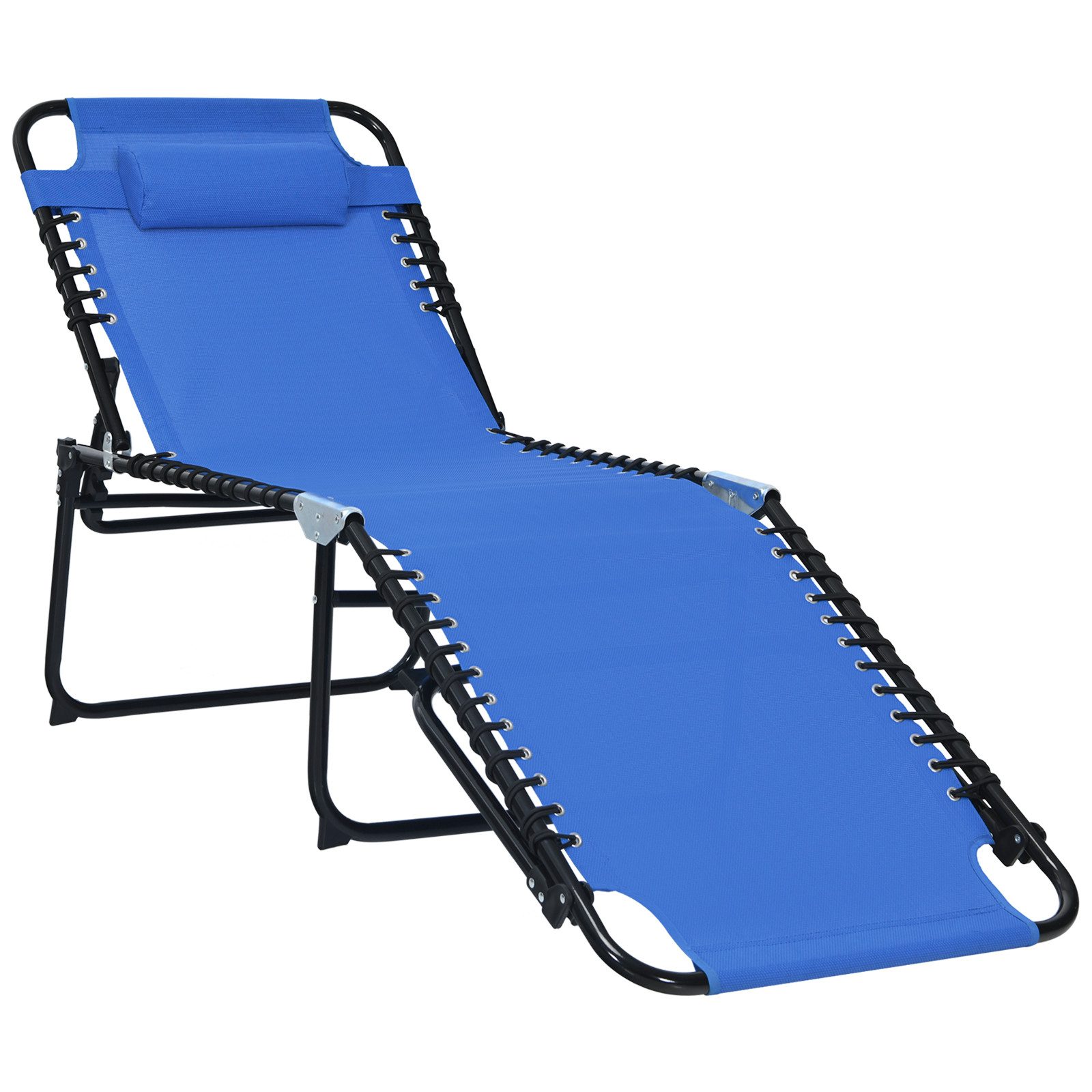 COSTWAY Gartenliege Liegestuhl, 4-Fach verstellbar, klappbar, günstig online kaufen