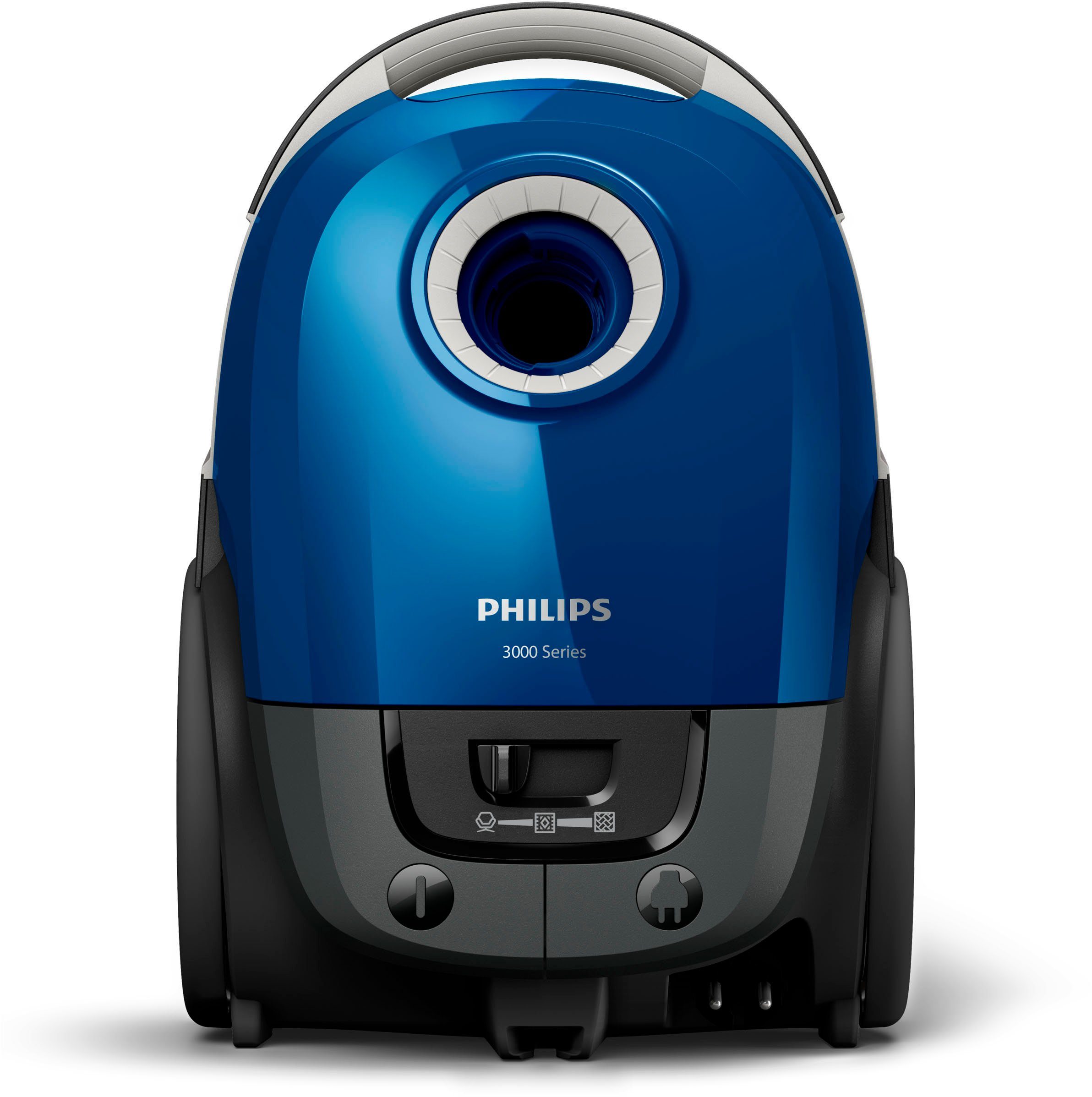 Philips Bodenstaubsauger XD3110/09 3000 Series, 900 W, mit Beutel, mit 3 l Fassungsvermögen, Allergiefilter, und TriActive-Düse