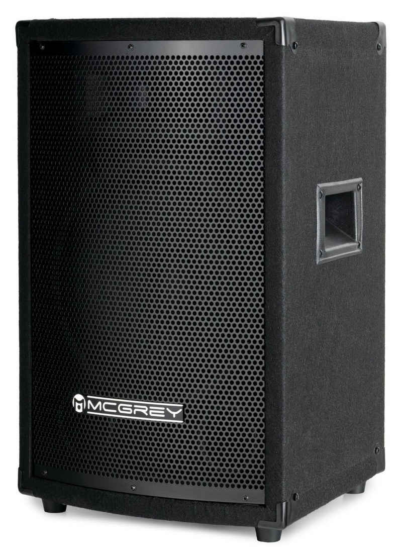 McGrey TP-10 DJ PA Box 25cm (10) Subwoofer, 2-Wege System, Holzgehäuse Lautsprecher (200 W, Passiv-Speaker mit Boxenflansch)