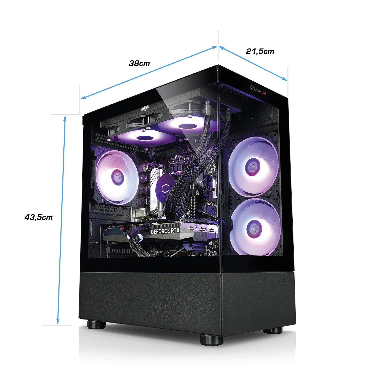 Kiebel InvaderXS V Gaming-PC (AMD Ryzen 9 AMD Ryzen 9 5950X, RTX 5060, 32 GB RAM, 2000 GB SSD, Wasserkühlung, ARGB-Beleuchtung, WLAN)