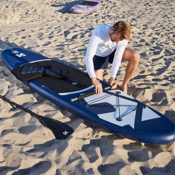 HOME DELUXE SUP-Board MOANA, (inkl. Paddel, Reparatur-Kit, Transporttasche, Luftpumpe), Doppelkammer, Stand Up Paddle Board