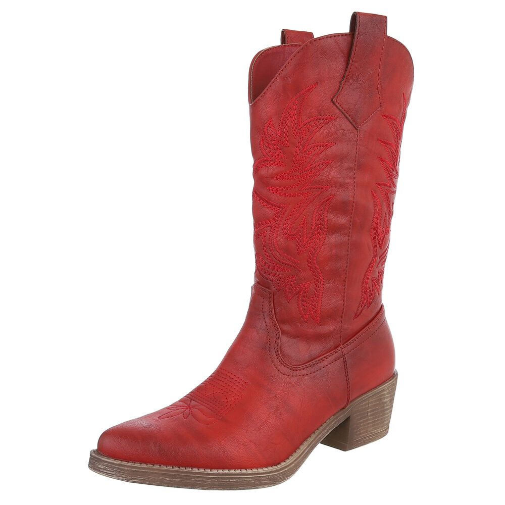 Ital-Design Eleganter Westernstiefel mit Stickerei für Damen Westernstiefel günstig online kaufen