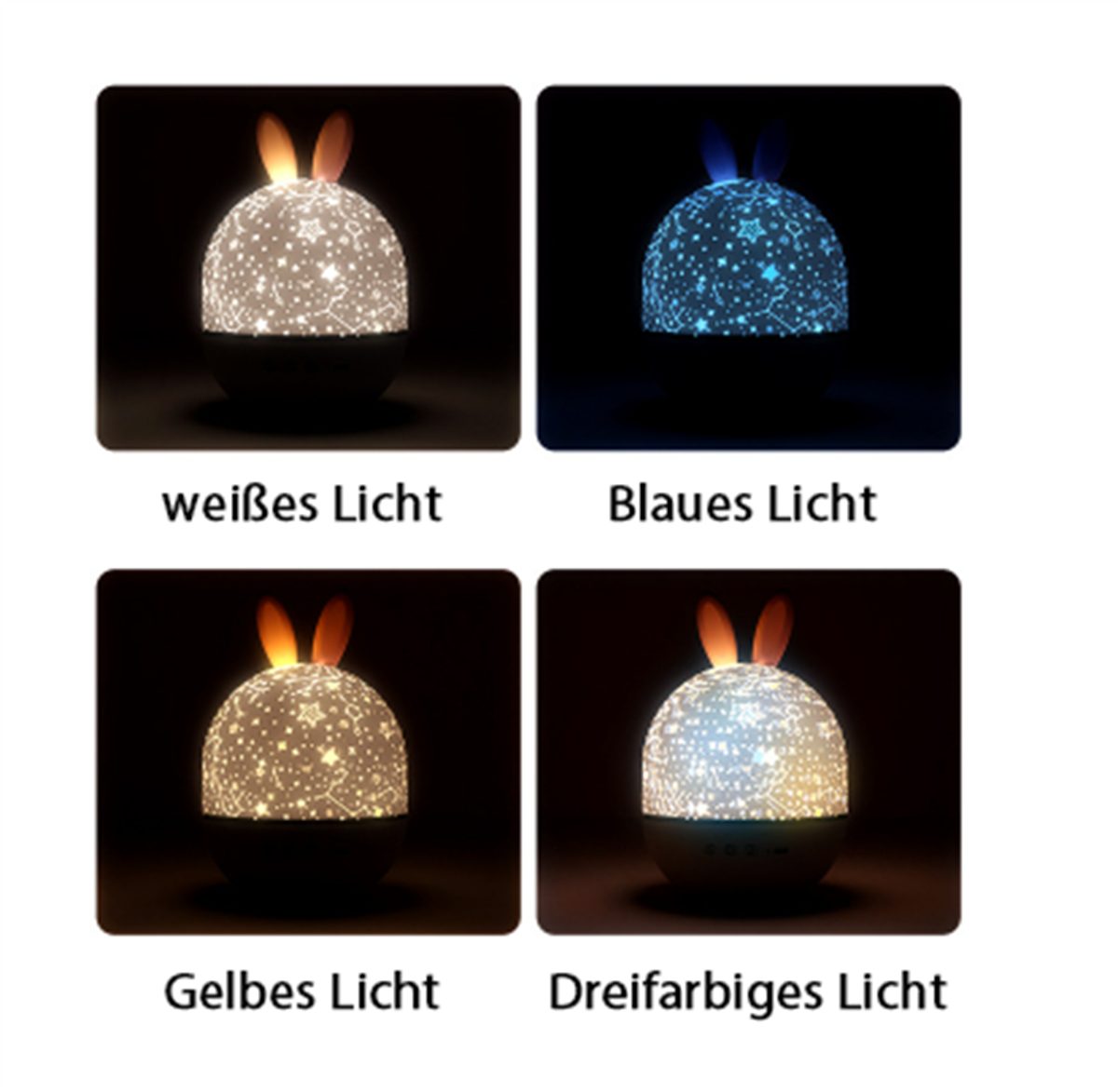 carefully selected LED Nachtlicht LED-Nachtlicht, Kaninchen-Sternenhimmel-Lichtprojektion, Fernbedienung