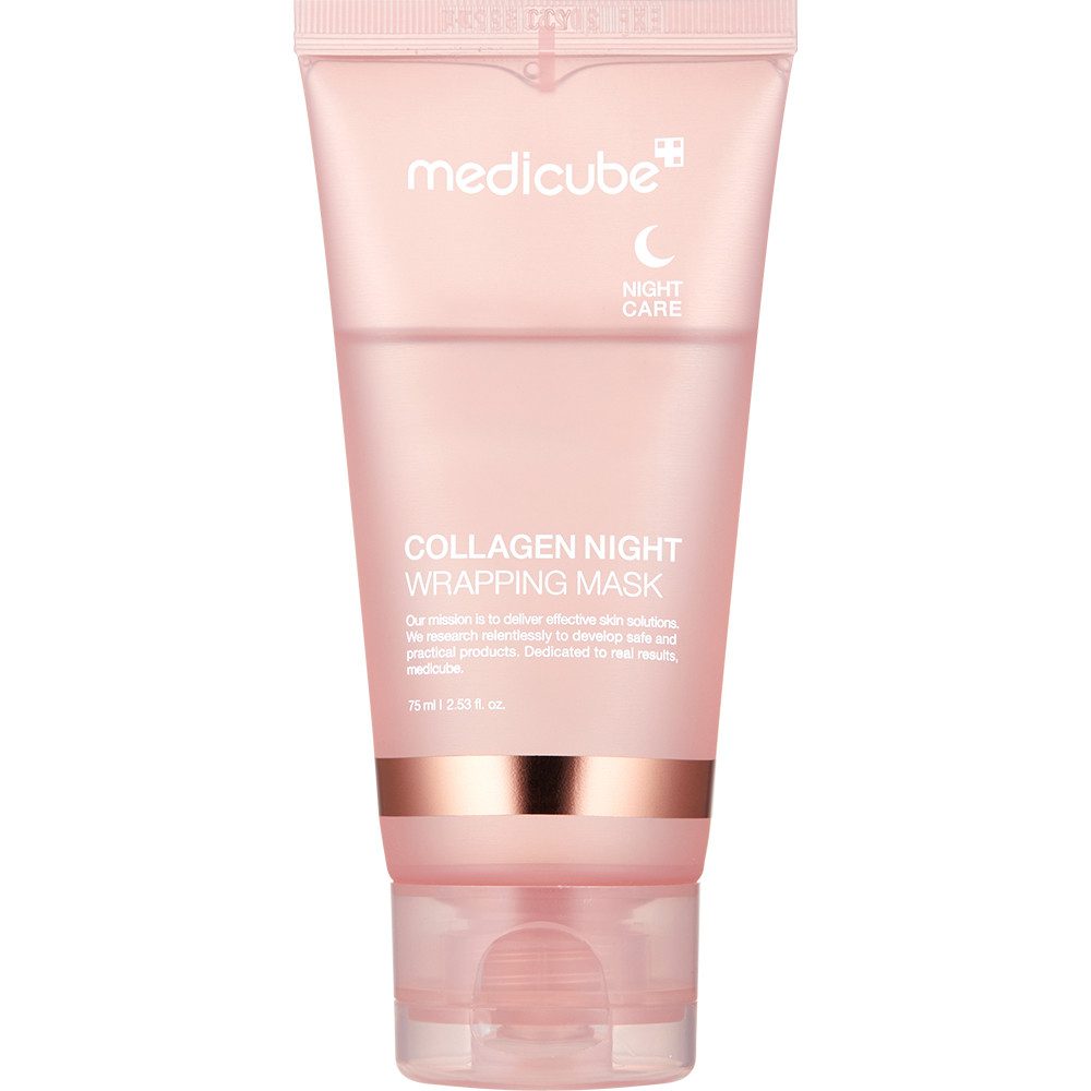 Medicube Gesichtsmaske COLLAGEN NIGHT WRAPPING MASK, dreifache Pflege: Elastizität, Feuchtigkeit & Glow
