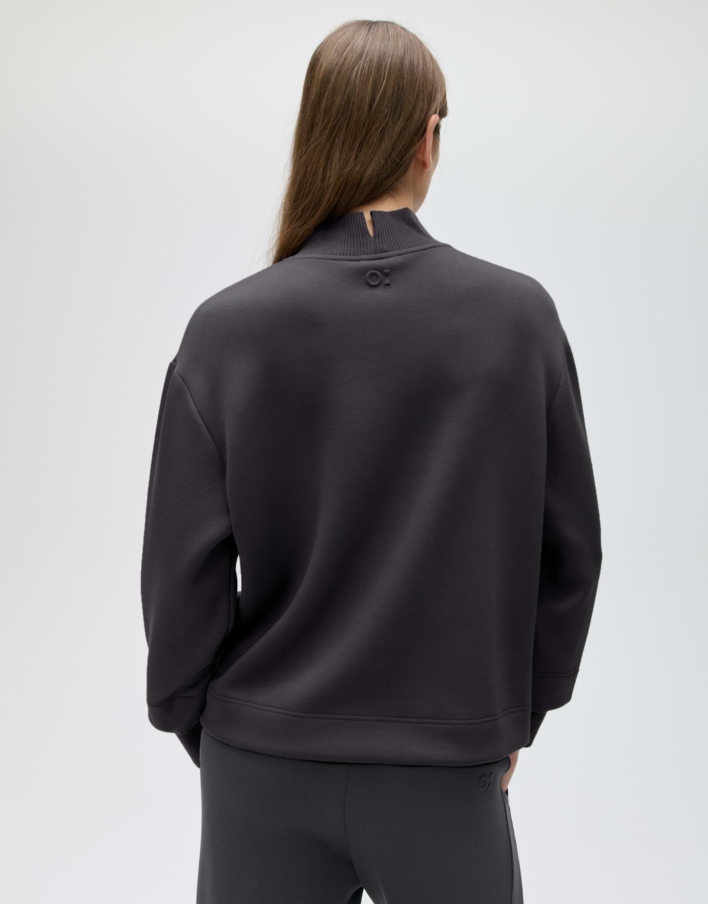 OPUS Sweatshirt Gluba club aus Sweatware mit Rippstruktur Leicht verkürzte, gerade Form mit geripptem Stehkragen – Bild 3 von 5