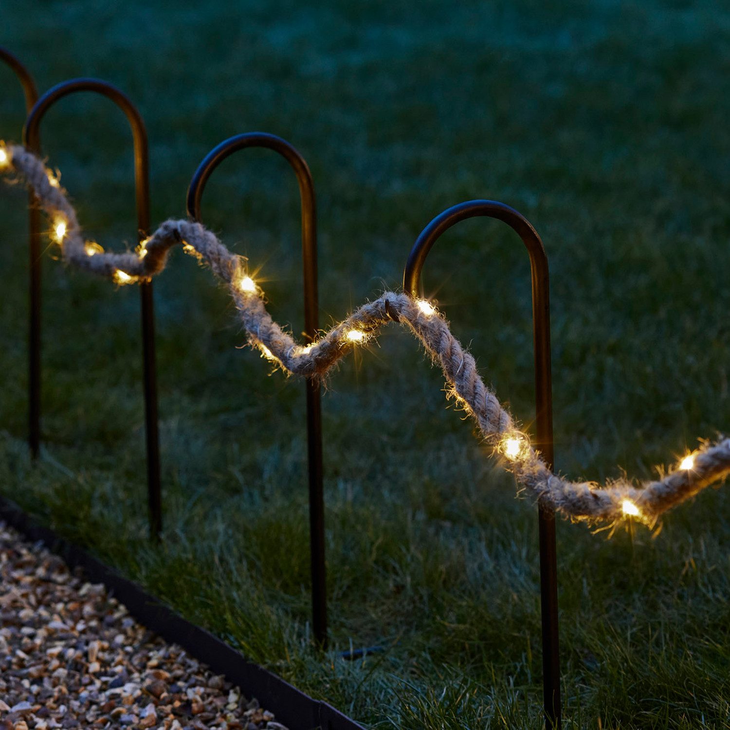 Lights4fun LED-Lichterkette Lichterkette Seil Deko 5m