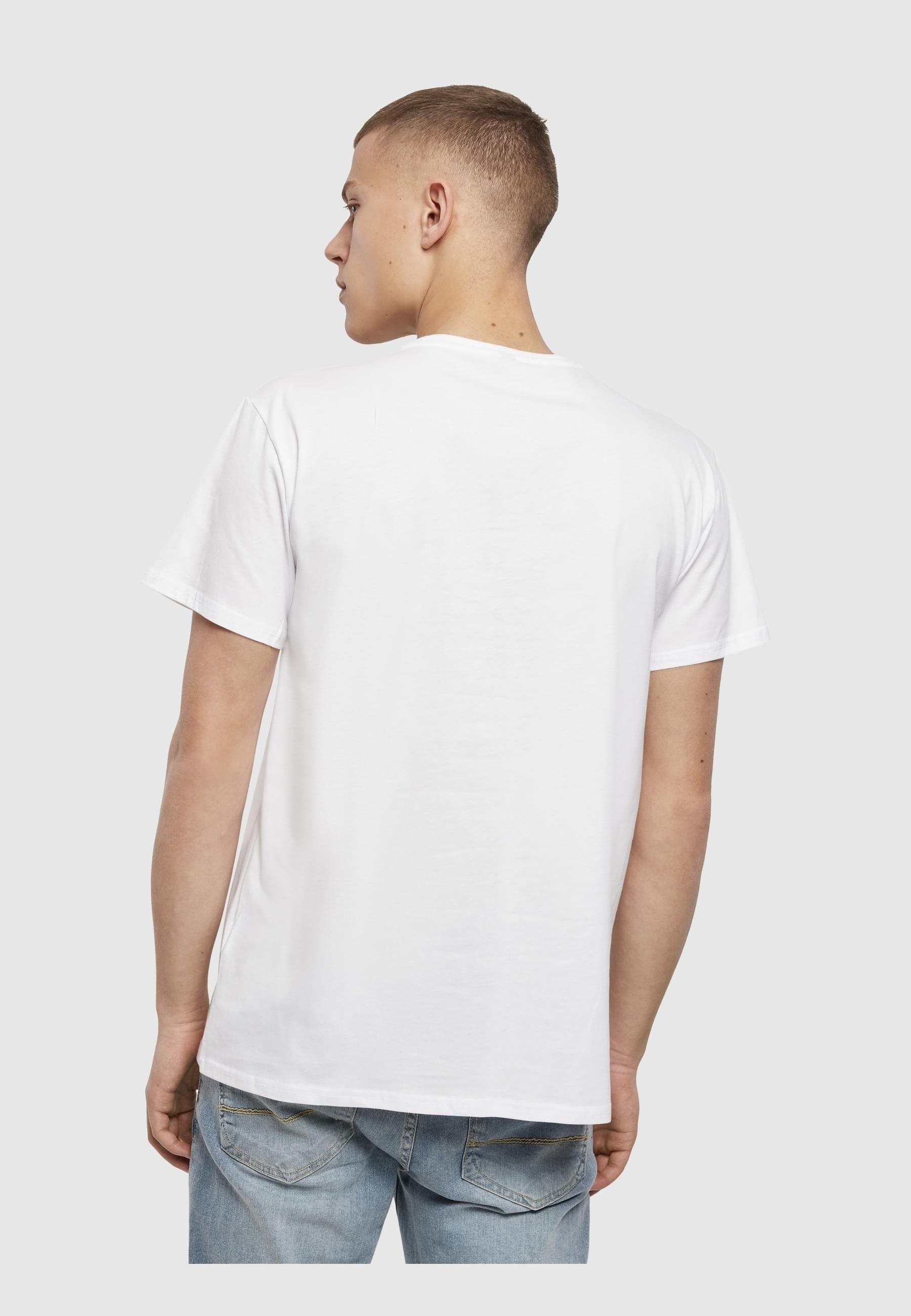 Merchcode Basic Herren with T-Shirt T-Shirt white (1-tlg) Peace_Multicolor