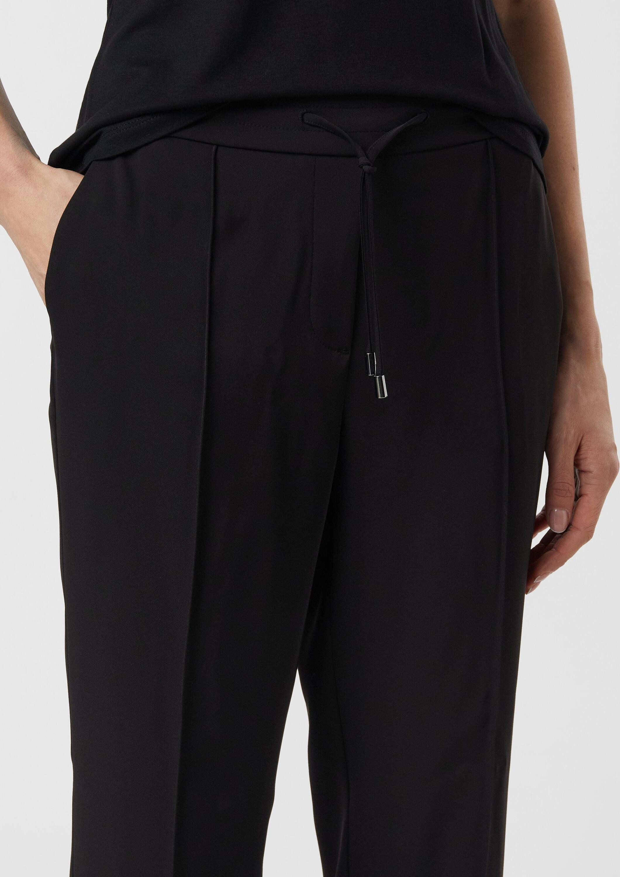 comma 7/8-Hose Hose Jogpants mit Elastikbund und Biesen-Detail