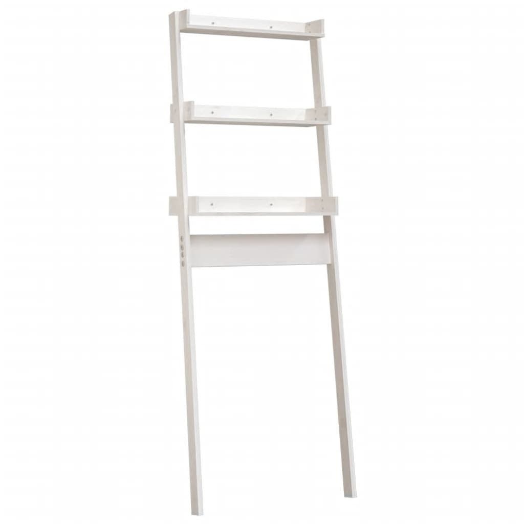 vidaXL Badregal Toilettenregal Weiß 63,5x32x179 cm Massivholz Kiefer