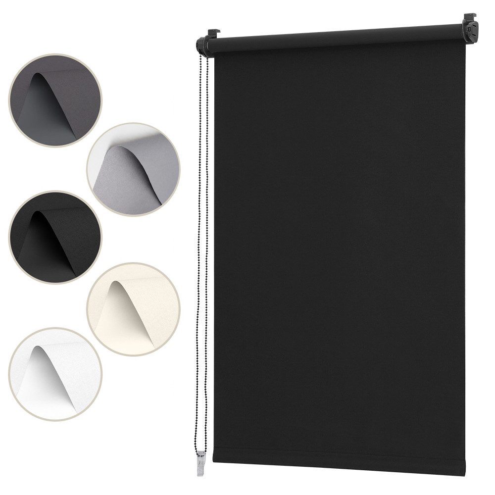 Rollo Seitenzugrollo Verdunkelungsrollo ohne Bohren verdunkelnd Rollo, Sekey, Klemmfix, Klemmfix, Seitenzugrollo,Sonnenschutz&Sichtschutz, Stoffbreite=Bestellbreite-4cm