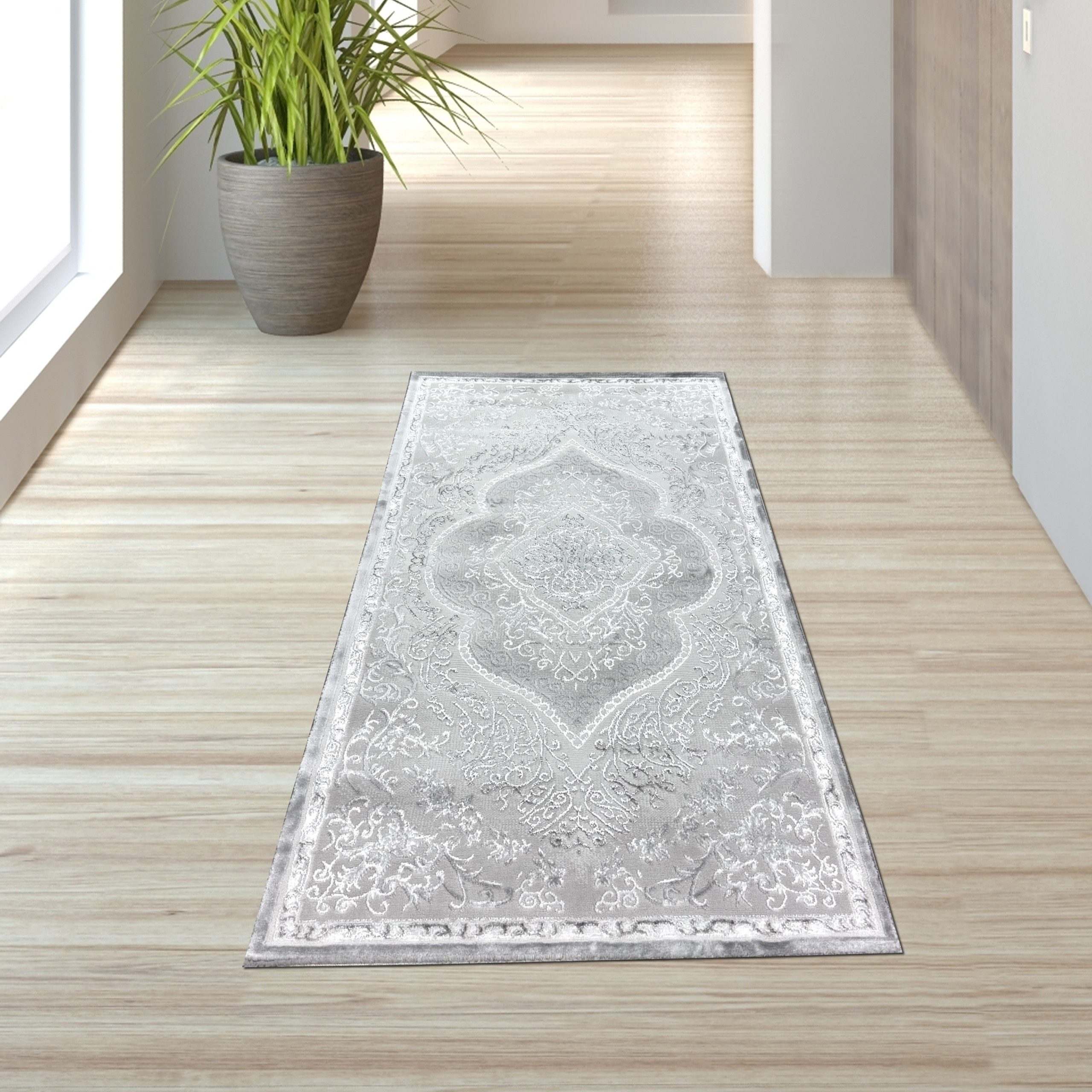 TeppichHome24 Designteppich Dekorative Motivstruktur, rechteckig, Höhe: 8 mm, pflegeleicht, strapazierfähig, für Fußbodenheizung geeignet