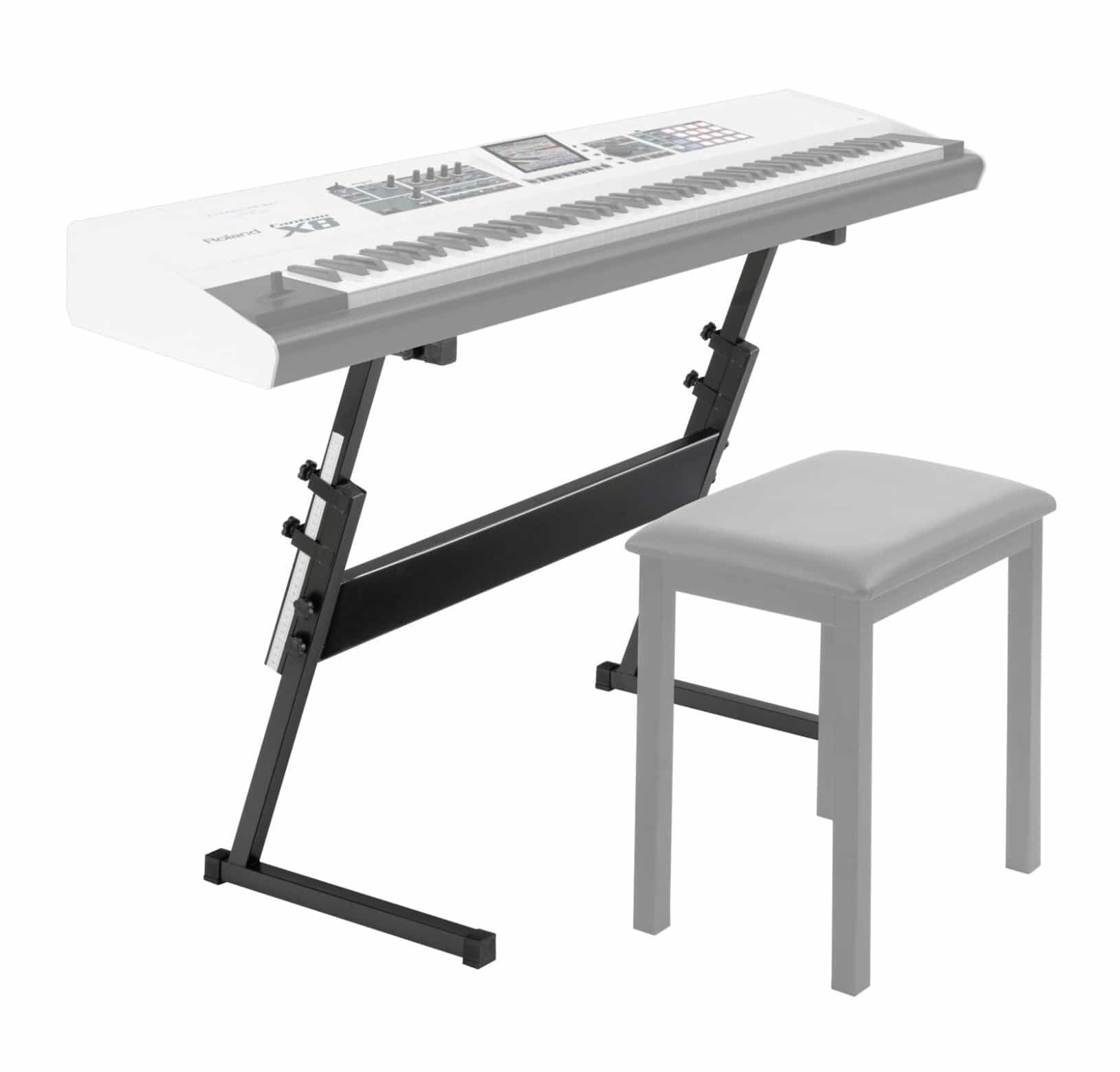 McGrey Keyboardständer Z-Keyboardstativ - Ergonomische Drehschrauben Höhenverstellbar 55-83cm, Exakte Positionierung dank integrierter Messskala