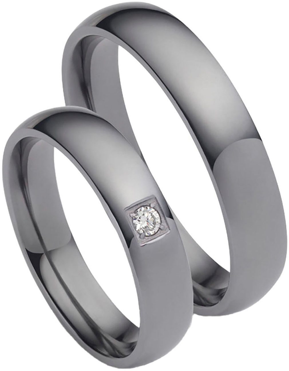 Firetti Trauring Schmuck Geschenk Tantal Hochzeit Ehering "LIEBE", Made in Germany - wahlweise mit oder ohne Brillant