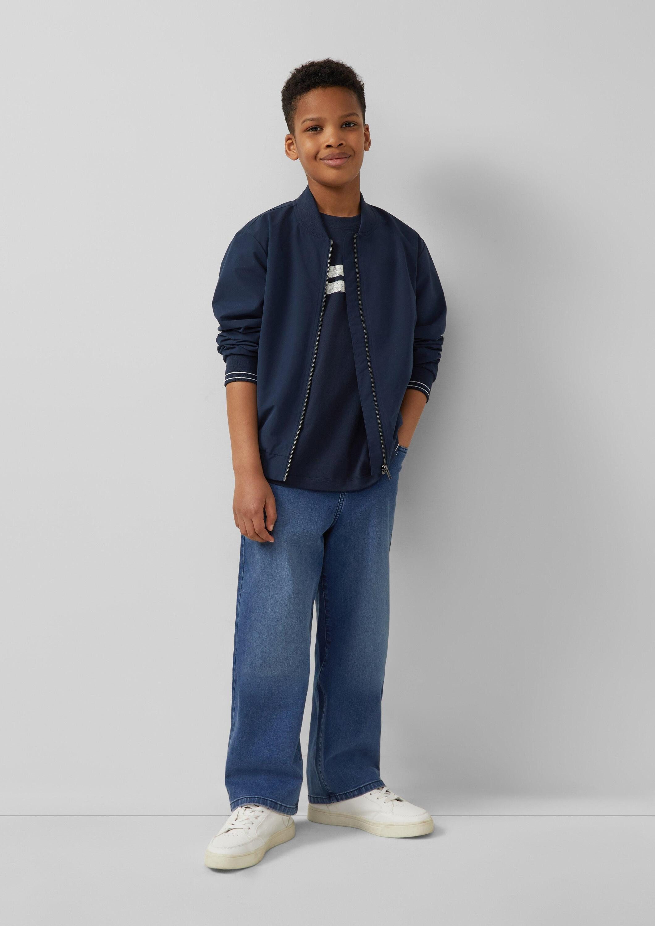 s.Oliver Kurzarmshirt T-Shirt Oversize T-Shirt mit Front- und Rückenprint