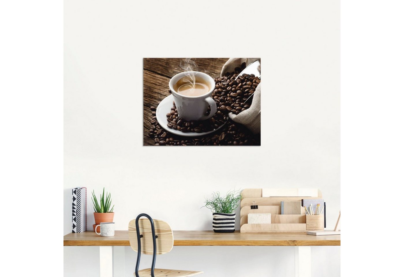 Artland Wandbild »Heißer Kaffee - dampfender Kaffee«, Getränke (1 Stück), in vielen Größen & Produktarten - Alubild / Outdoorbild für den Außenbereich, Leinwandbild, Poster, Wandaufkleber / Wandtattoo auch für Badezimmer geeignet-HomeTrends