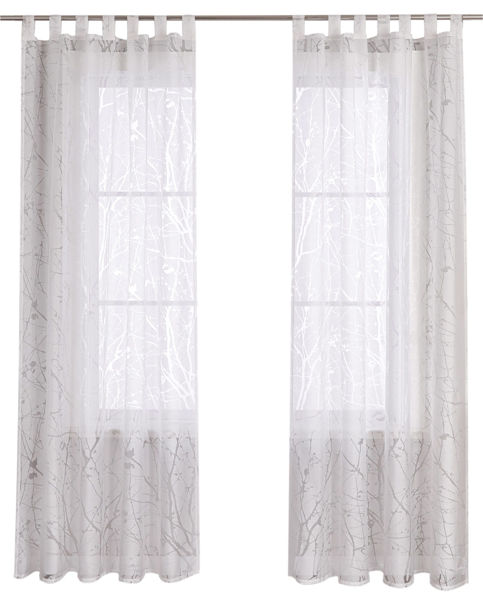 Joyswahl Gardine (1 St), Schlaufen, transparent, Romantisches Winter-Ambien günstig online kaufen