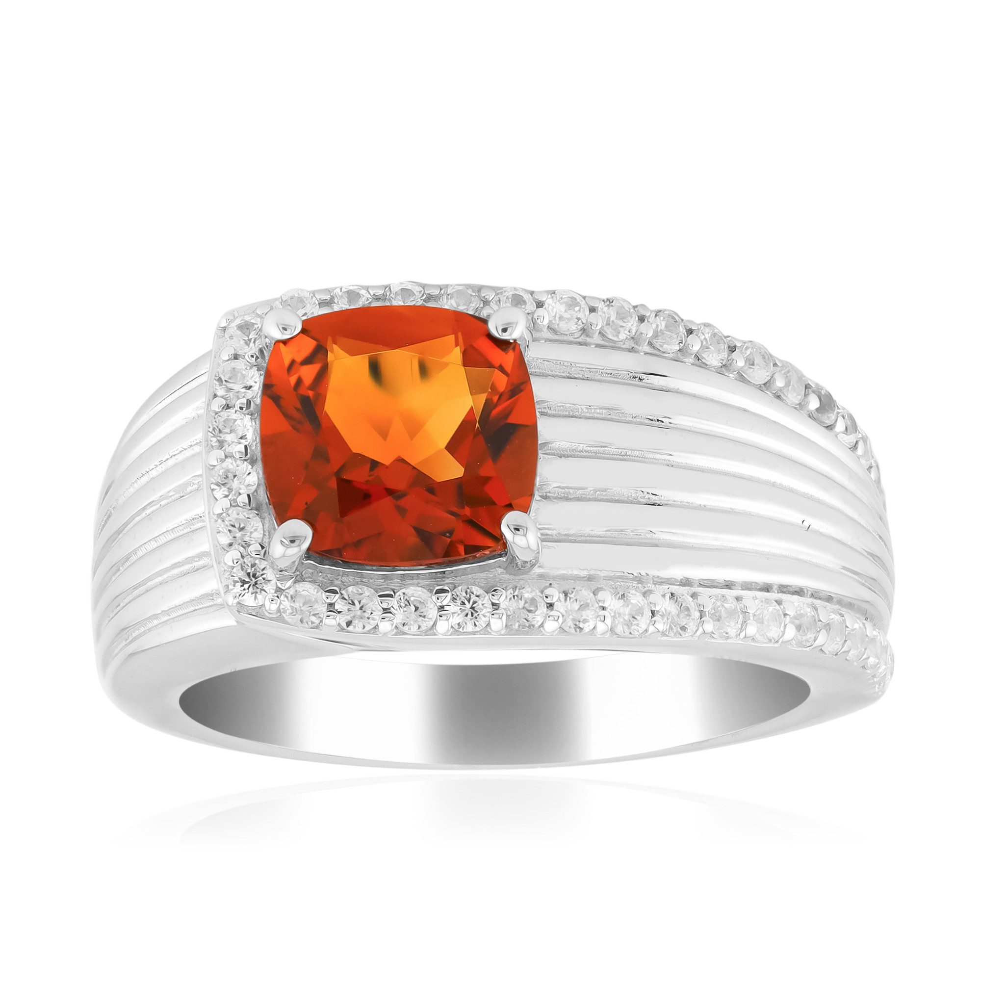 Cavill Silberring Cavill Ring 1,06 ct Citrin Silber 925 mit Zirkonen modern (1-tlg)