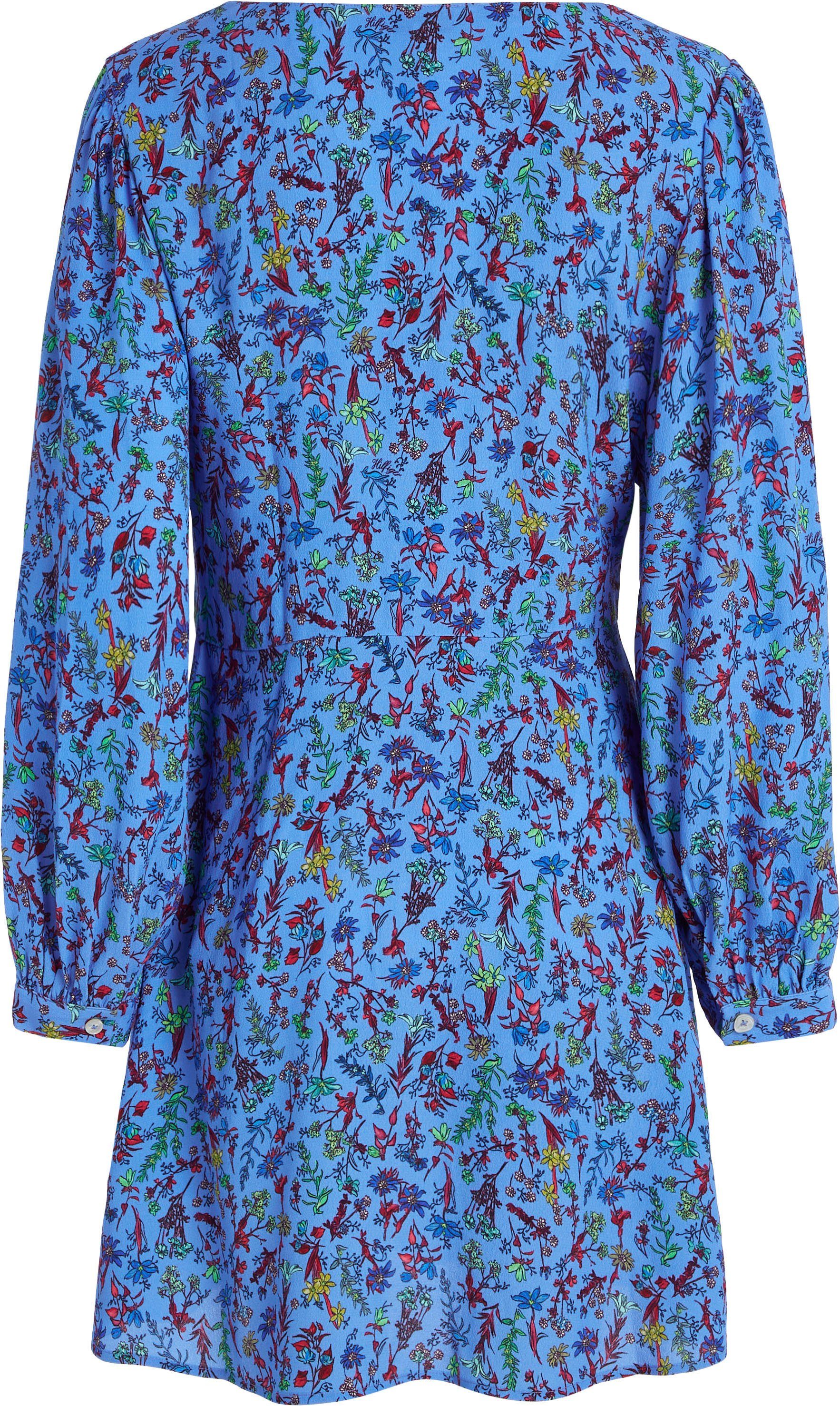 in farbenfrohem VIS Tommy Shirtkleid LS DRESS Floral-Print FLORAL Hilfiger SHORT
