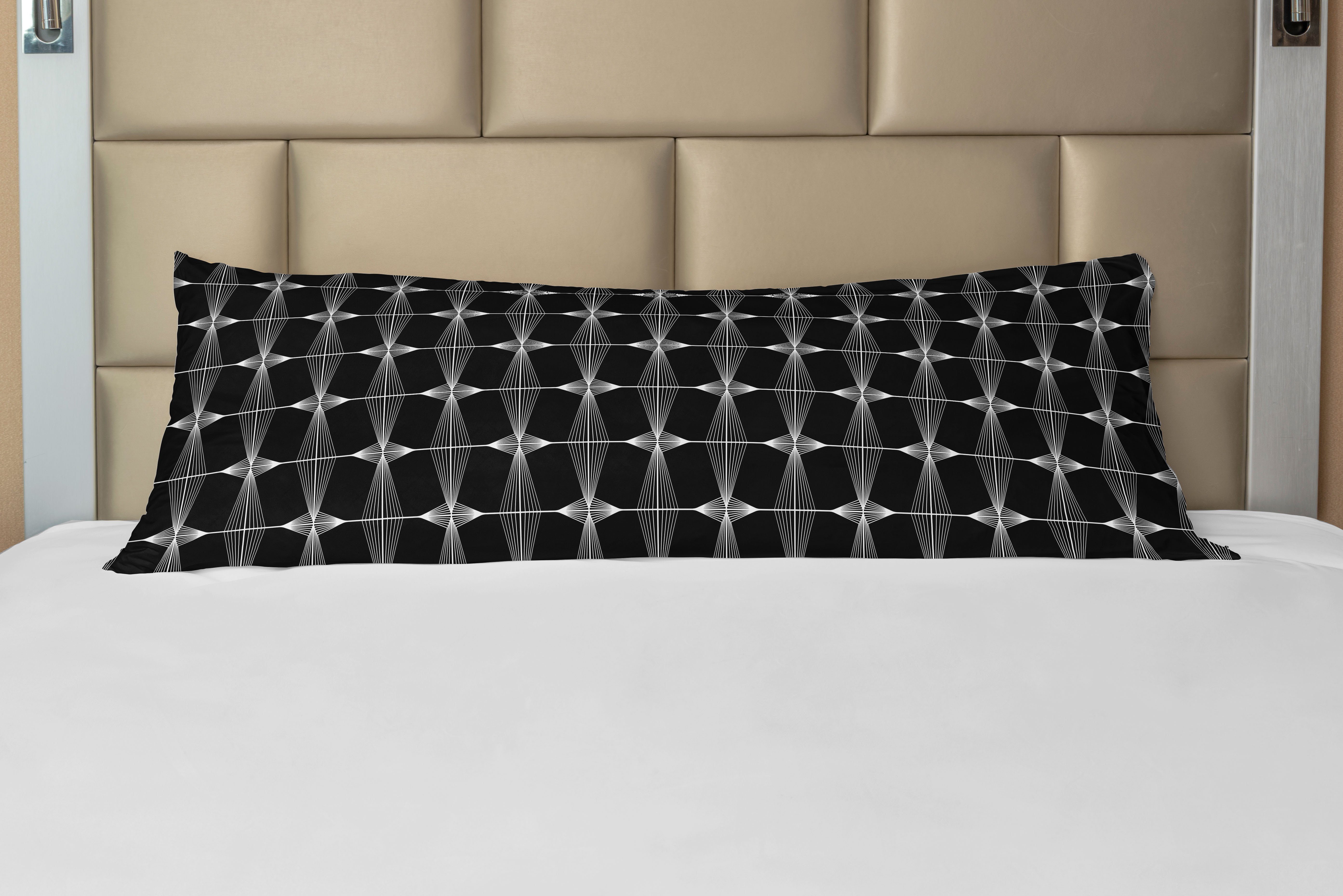Abakuhaus, Moderne Gitter Kissenbezug, Deko-Akzent Details Langer Symmetrische Seitenschläferkissenbezug