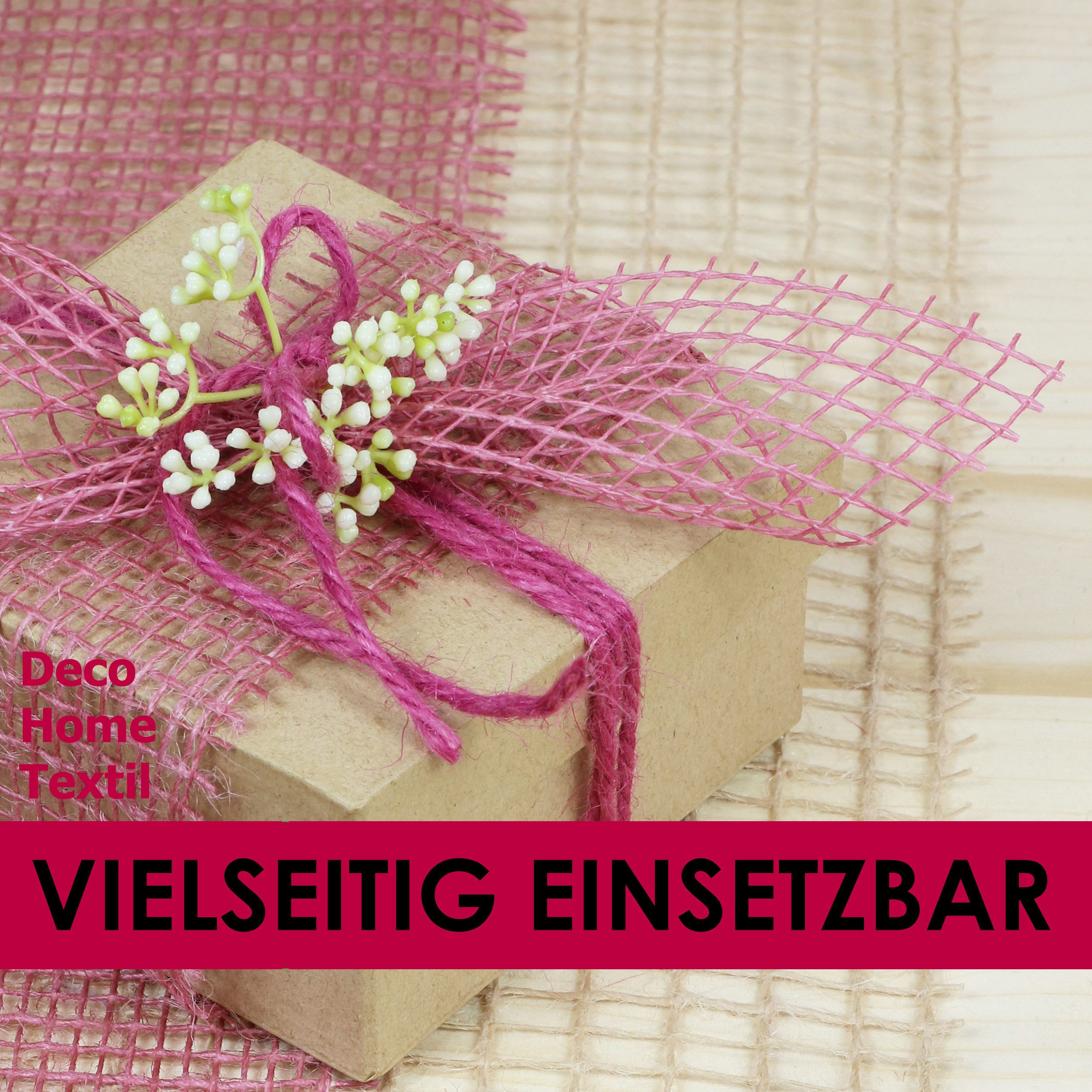 DecoHomeTextil Heimtextilmanufaktur Geschenkband SIZO® Deco Jute Eco Friendly Geschenkband Dekorationsband