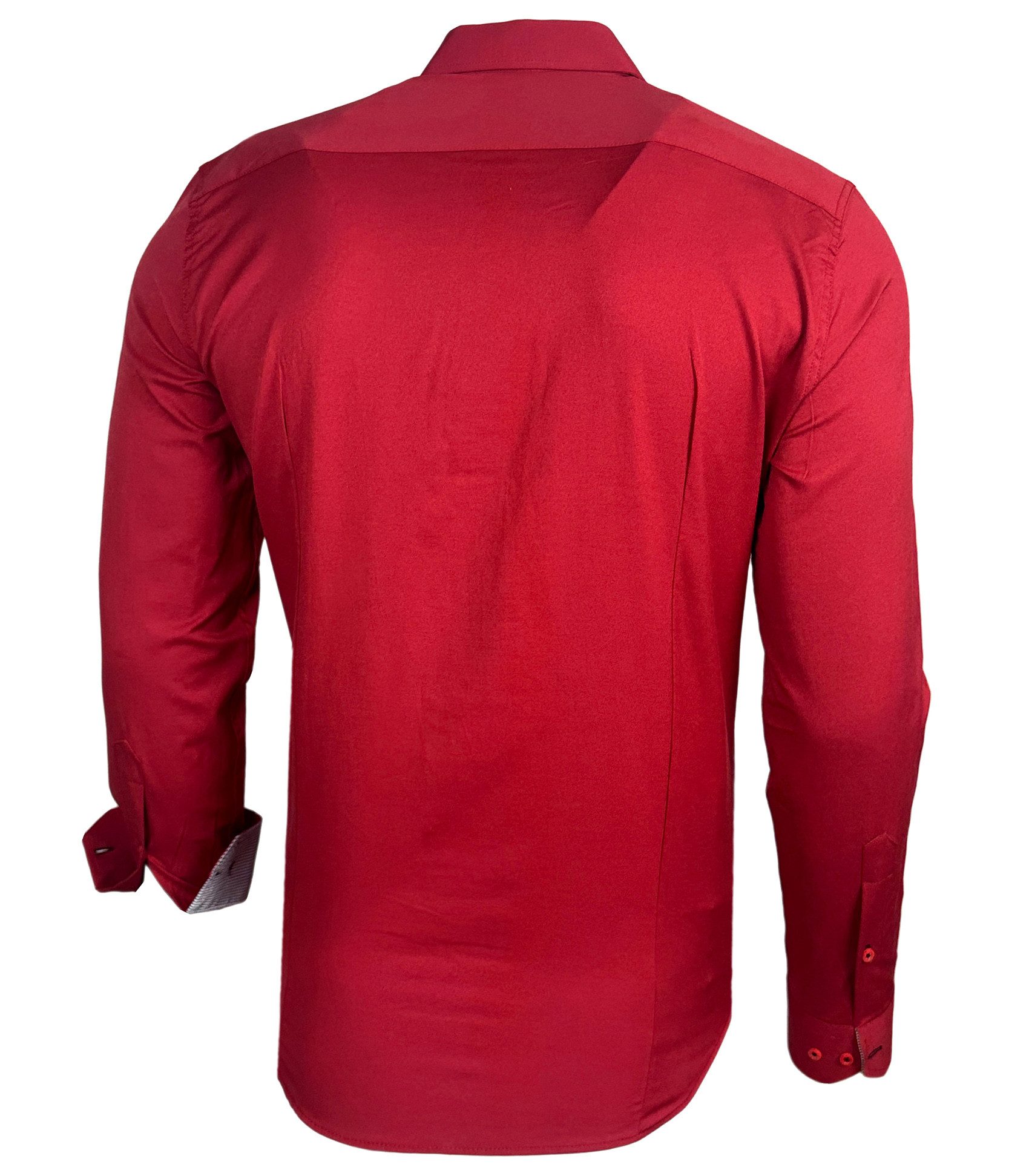 Baxboy Langarmhemd Baxboy Herren Hemd Kentkragen Hemden mit Kontrasten Farbe B-503 – Bild 5 von 5