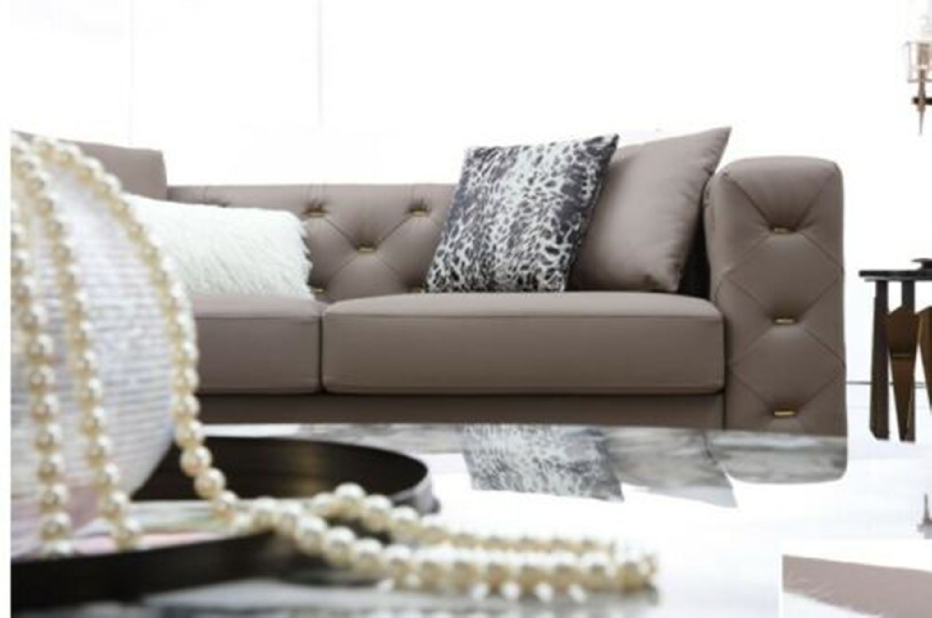 JVmoebel Dreisitzer Taupe Europe 3-er in Neu, moderner Polstermöbel Sofa Made luxus