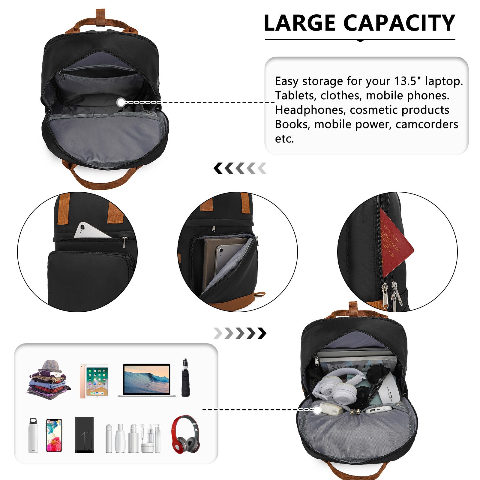 KONO Trolley Handgepäck Koffer Reisekoffer von ABS+PC Hartschalenkoffer – Bild 5 von 5