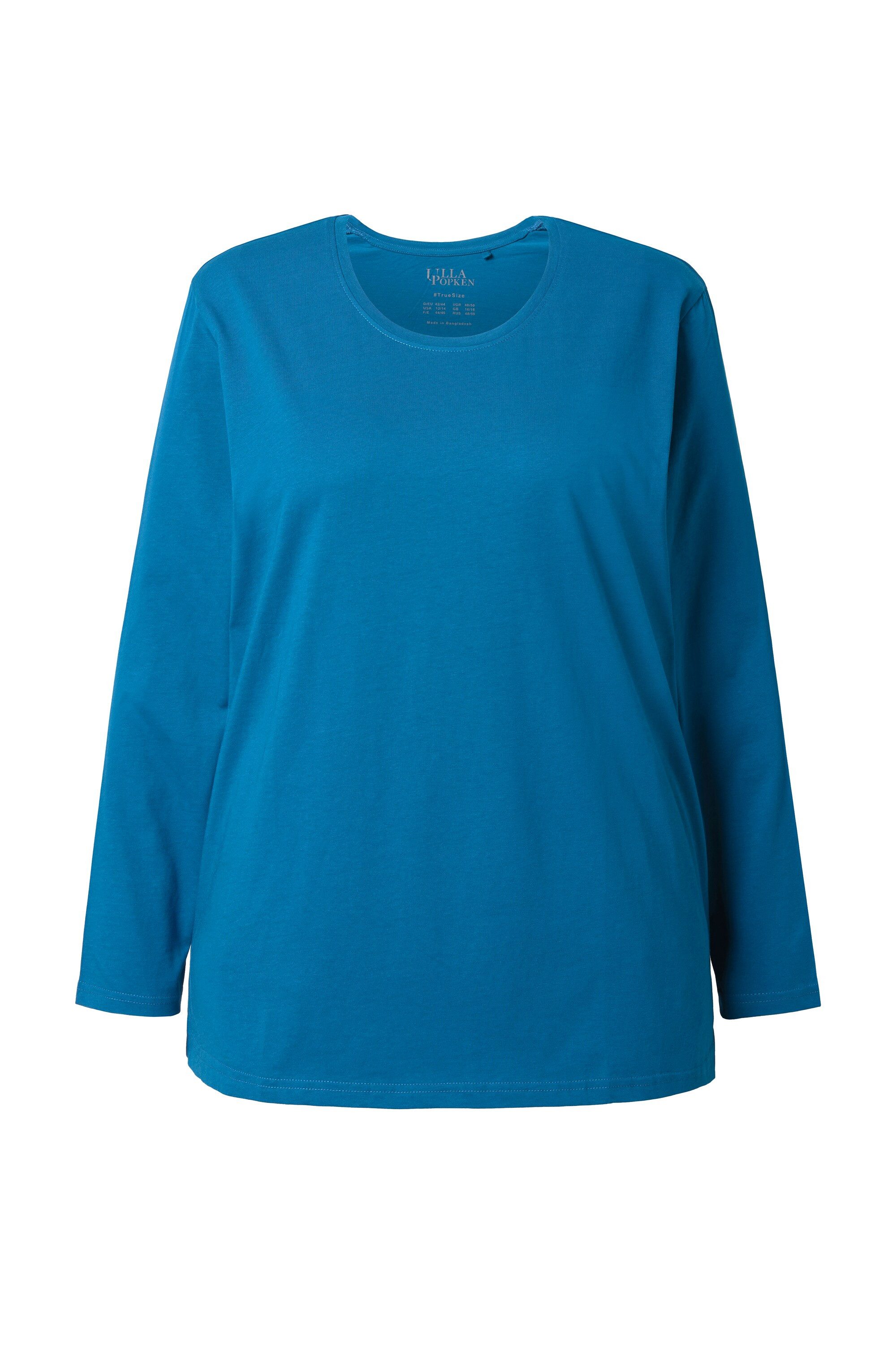 Ulla Popken T-Shirt Shirt Relaxed Rundhalsausschnitt Langarm günstig online kaufen