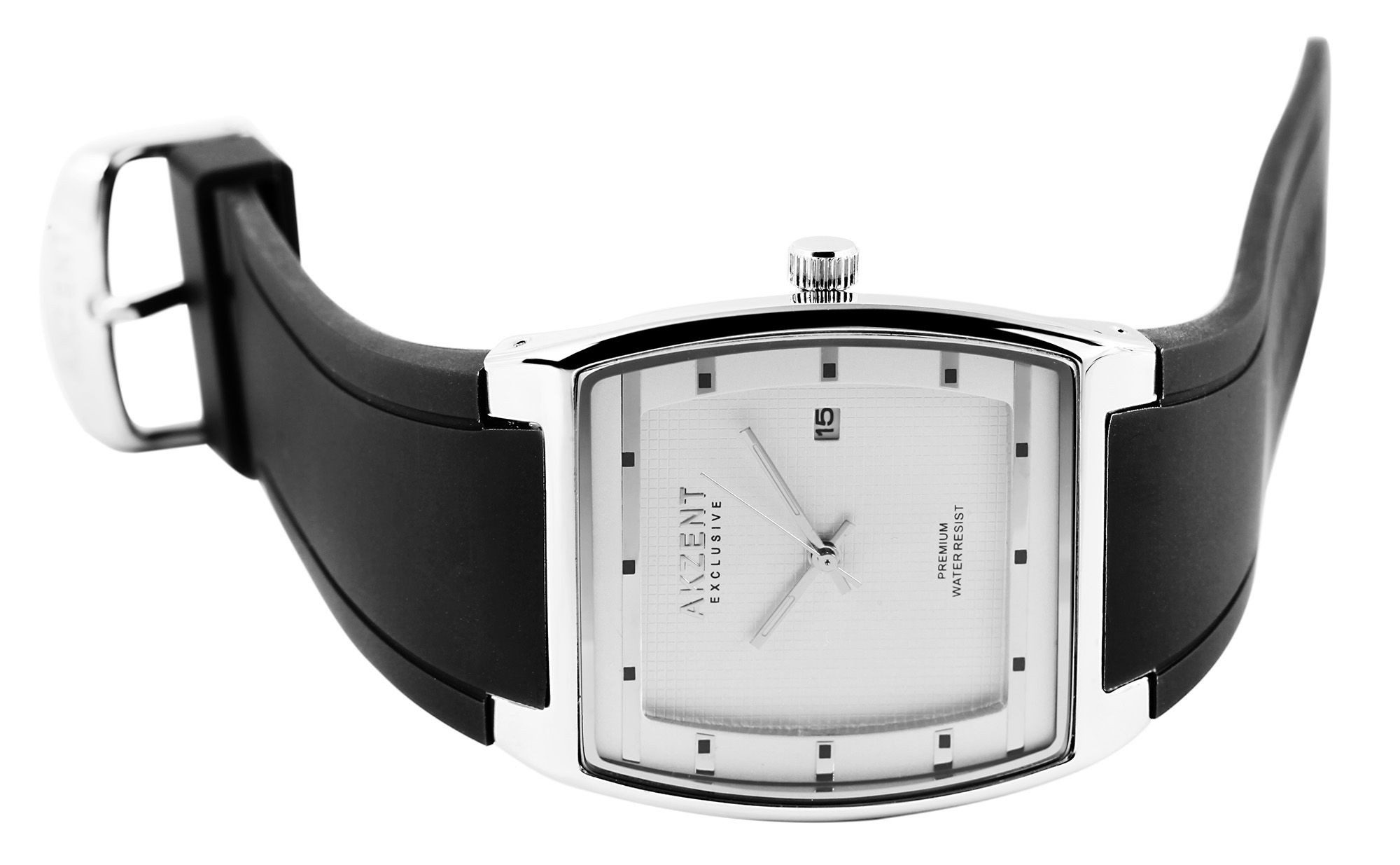 AKZENT Quarzuhr Bahri, Mineralglas, Herrenuhr Silikon