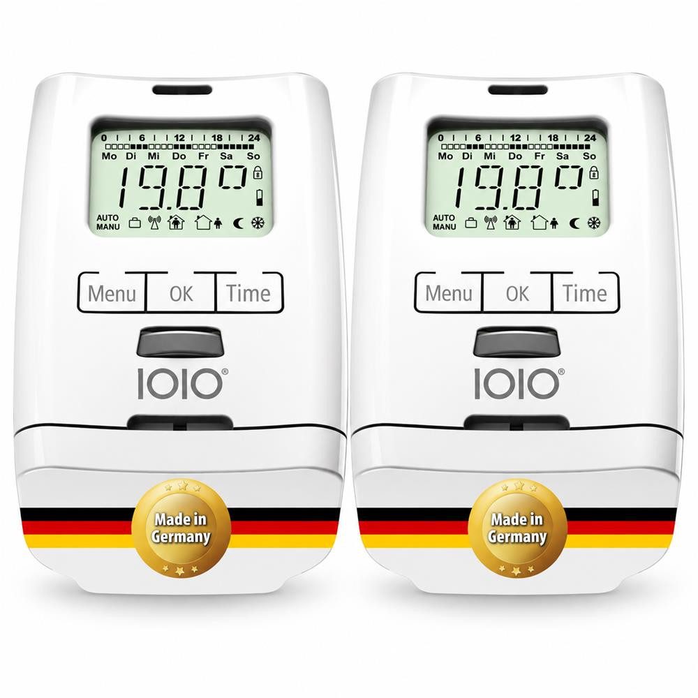 IOIO Heizkörperthermostat HT 2000 Heizungsthermostat digital programmierbar LCD Display, Heizungsregler elektronisches Thermostat Batterie Heizkörper Regler