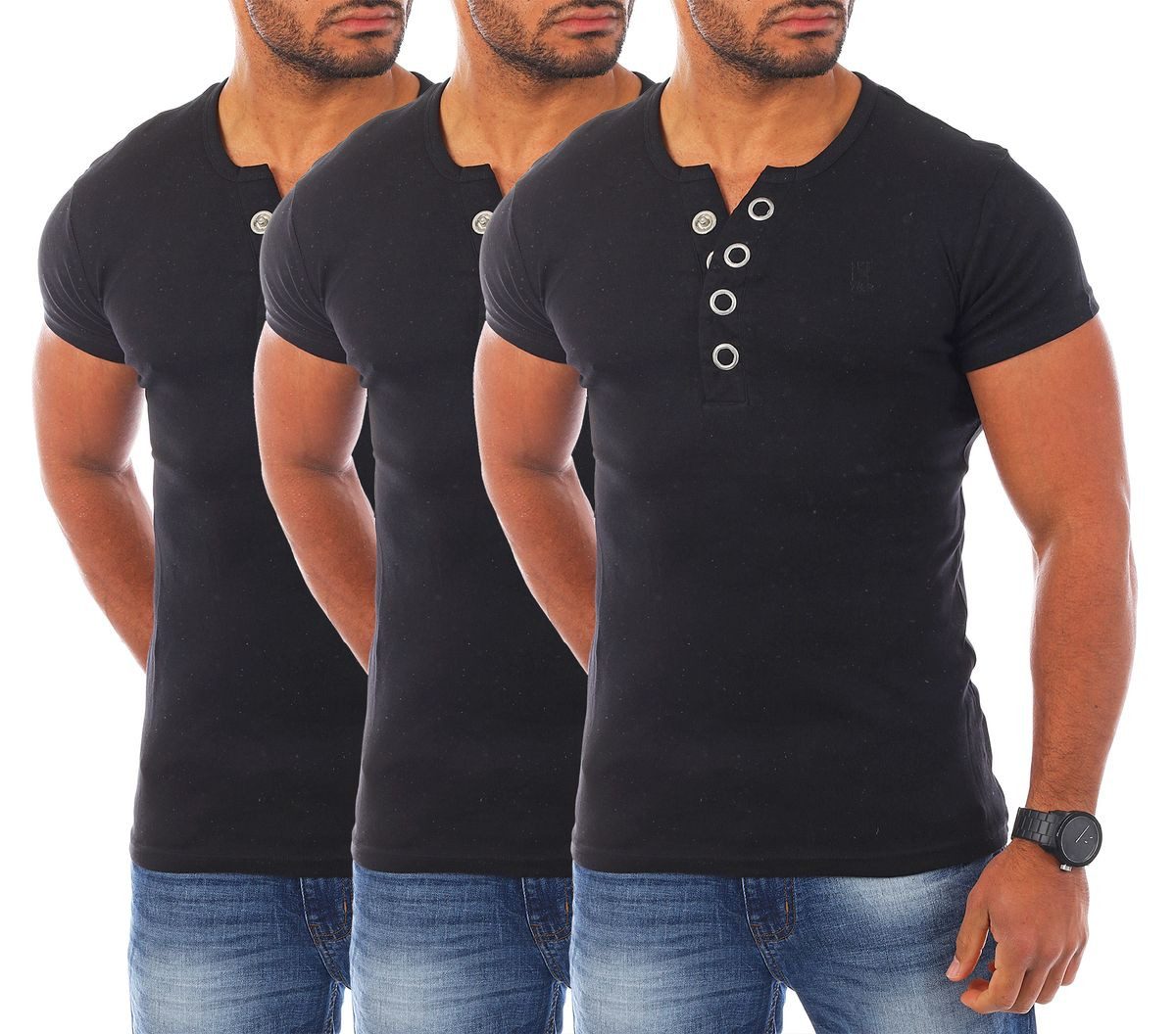 Young & Rich T-Shirt Herren basic günstig online kaufen