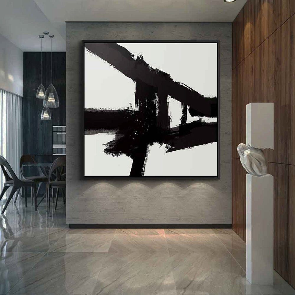 DOTCOMCANVAS® Leinwandbild Structure, Leinwandbild weiß schwarz günstig online kaufen
