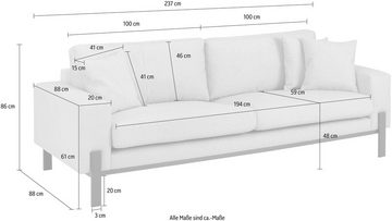 OTTO products 3-Sitzer Ennis, Verschiedene Bezugsqualitäten: Baumwolle, recyceltes Polyester