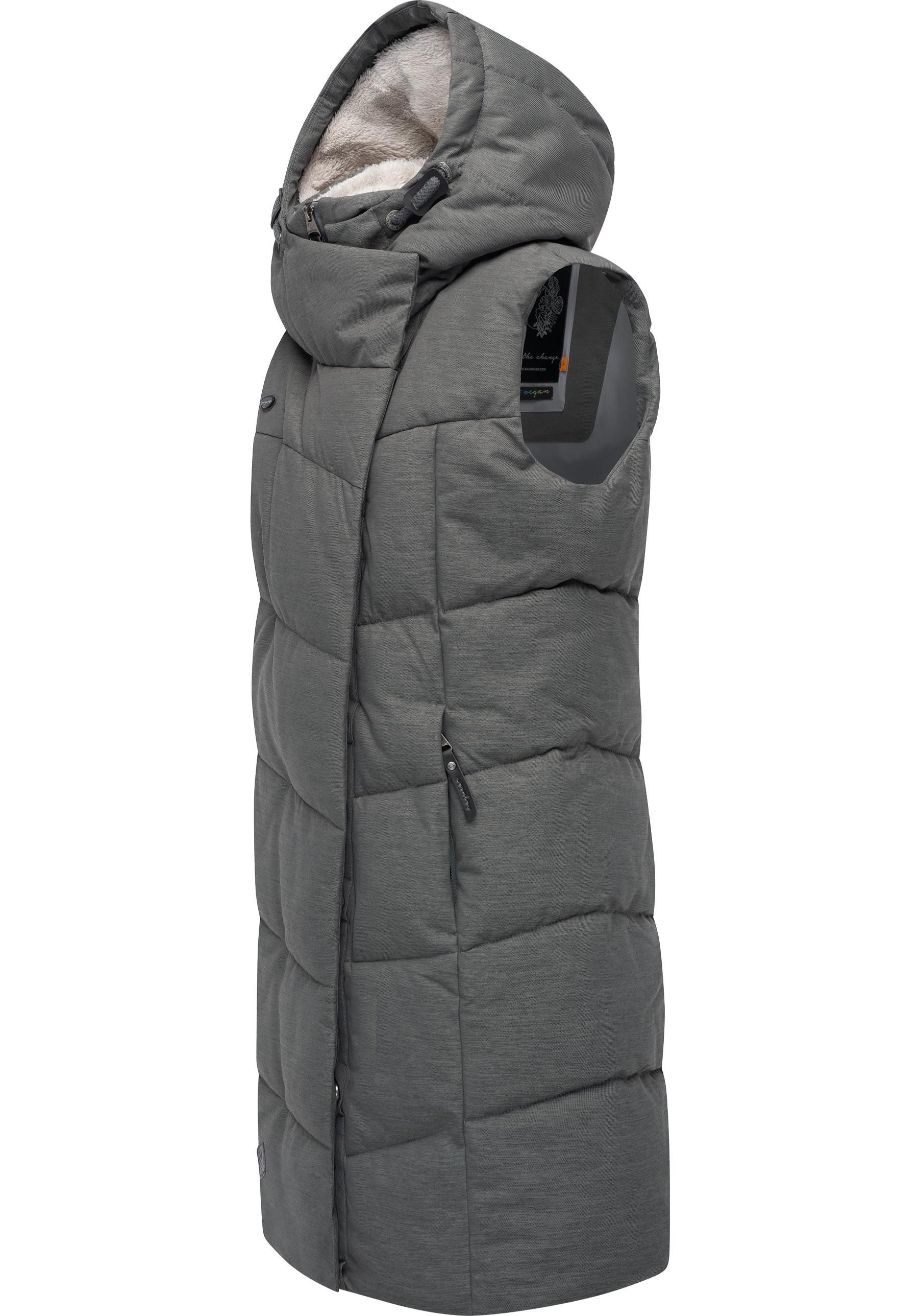 Ragwear Steppweste Pavla Vest stylische Winterweste mit Teddyfutter und Kap günstig online kaufen