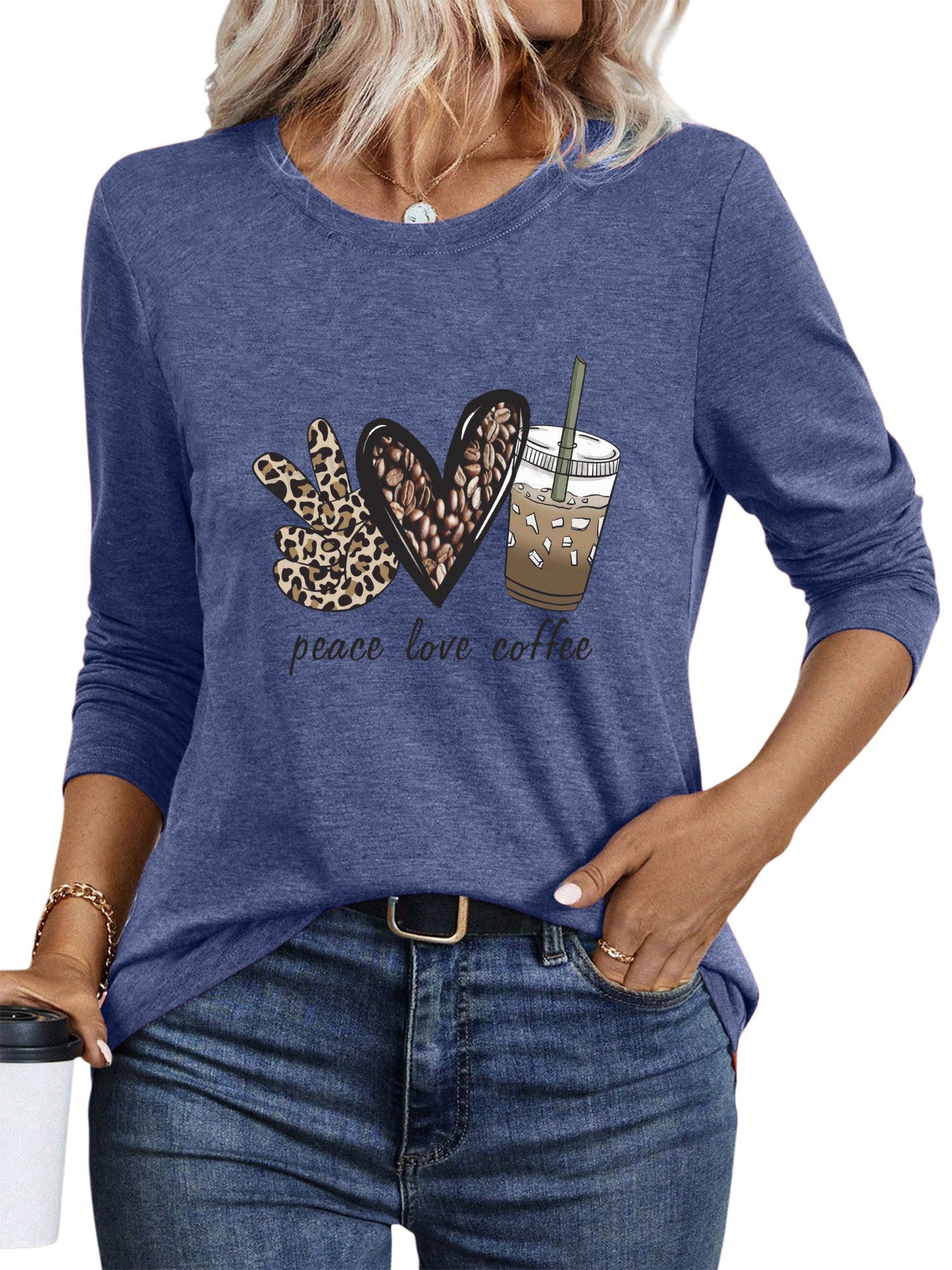 PYLIKE Longsleeve Shirts Damen Casual Liebe günstig online kaufen