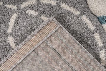 Kinderteppich Kinderteppich Malio 100 Grau 80 x 150 cm, Qiyano, rechteckig, Höhe: 0.16 mm