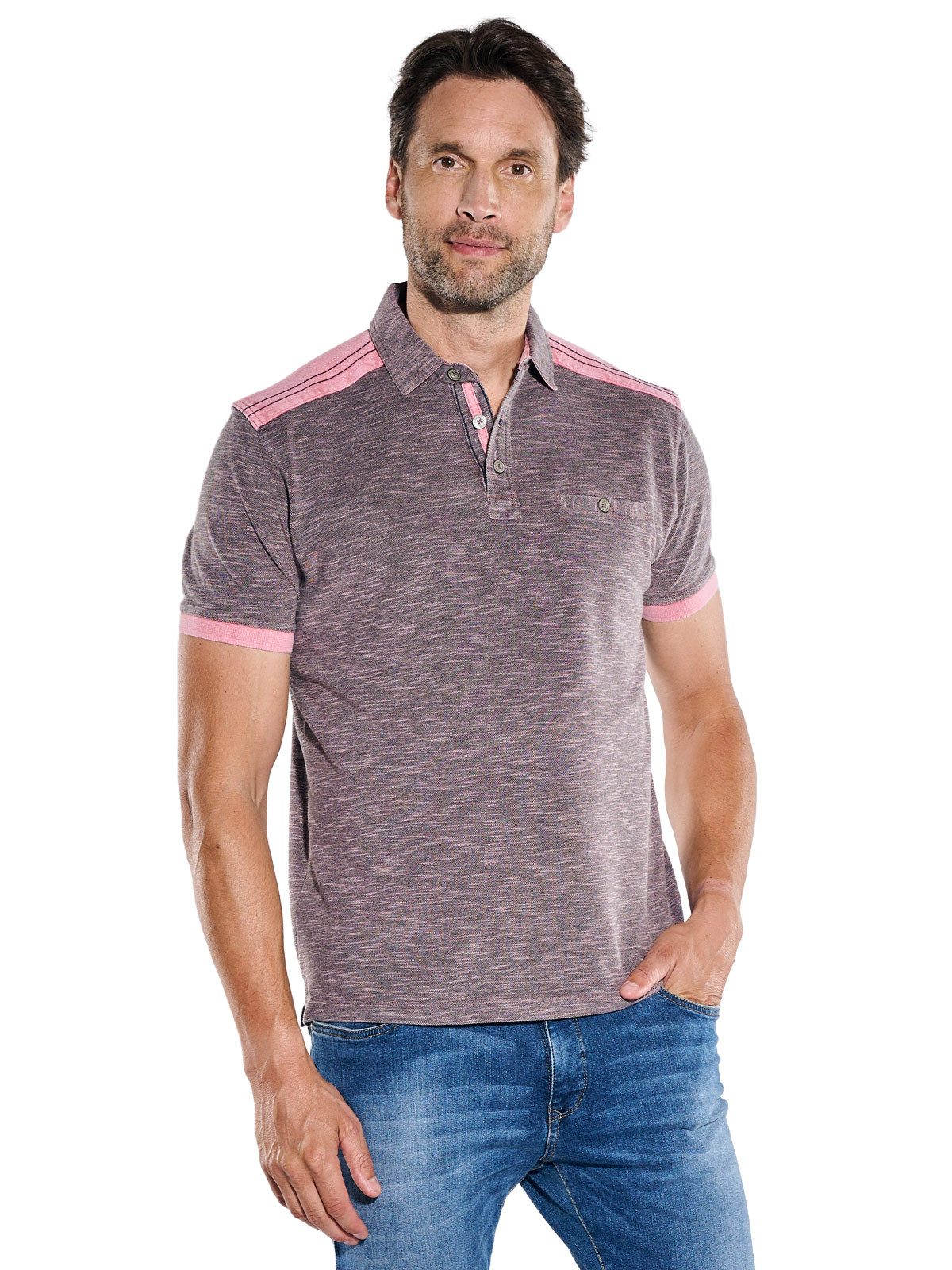 Engbers Poloshirt Herren Poloshirt, Rosa