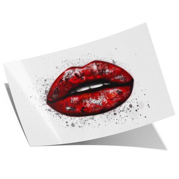 Mister-Kreativ XXL-Wandbild Cool Red Lips - Premium Wandbild, Viele Größen + Materialien, Poster + Leinwand + Acrylglas