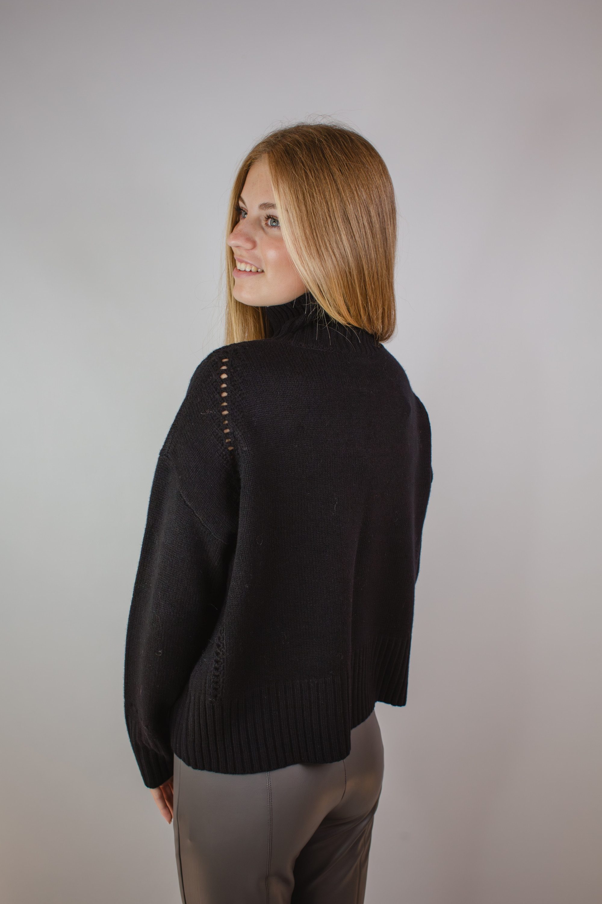 CATNOIR Wollpullover Stehkragenpullover CATNOIR schwarz