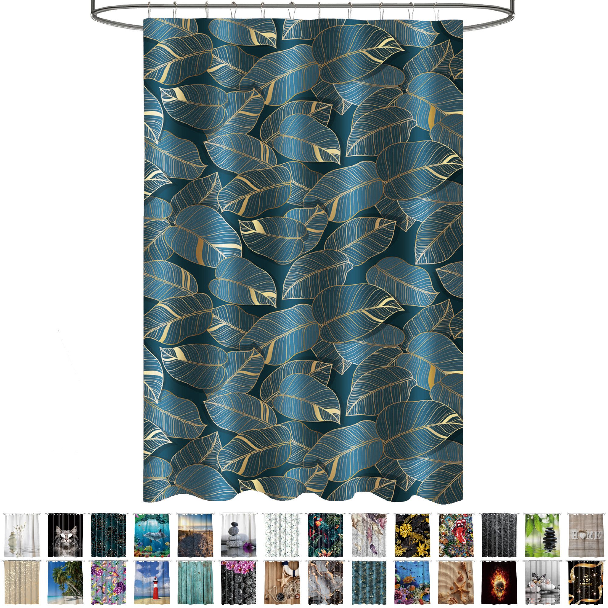 Sanilo Duschvorhang 180 x 200 cm, viele schöne Duschvorhänge zur Auswahl Breite 180 cm, 100% wasserdicht, Anti-Schimmel-Effekt, hochwertige Qualität
