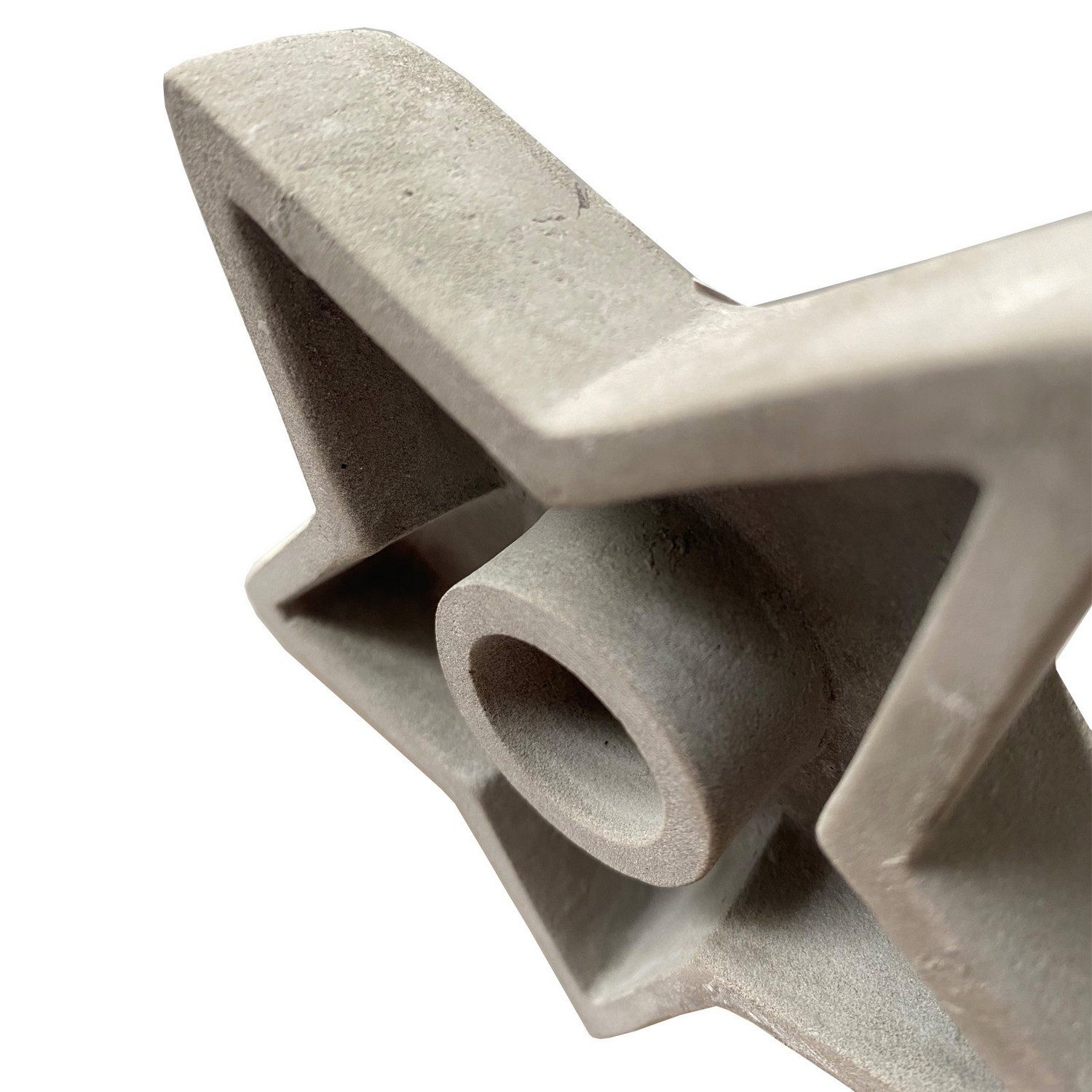 Deko AS Tischkerzenhalter Kerzenhalter 2er Set Zement grau Sternform Industrial Look Beton