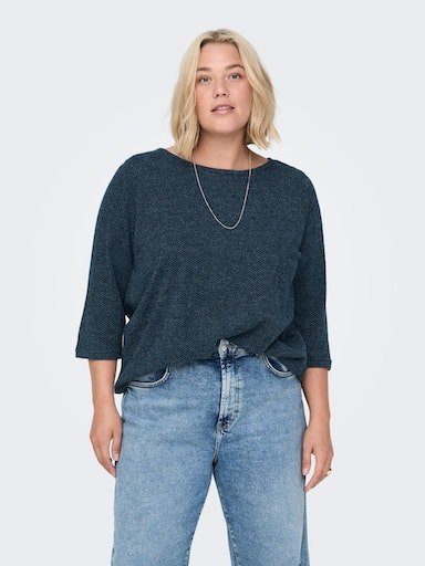 ONLY CARMAKOMA Dark Denim 3/4-Arm-Shirt CARMARTHA