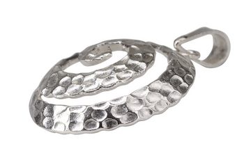 SILBERMOOS Kettenanhänger Gehämmerter Anhänger "Spirale", 925 Sterling Silber