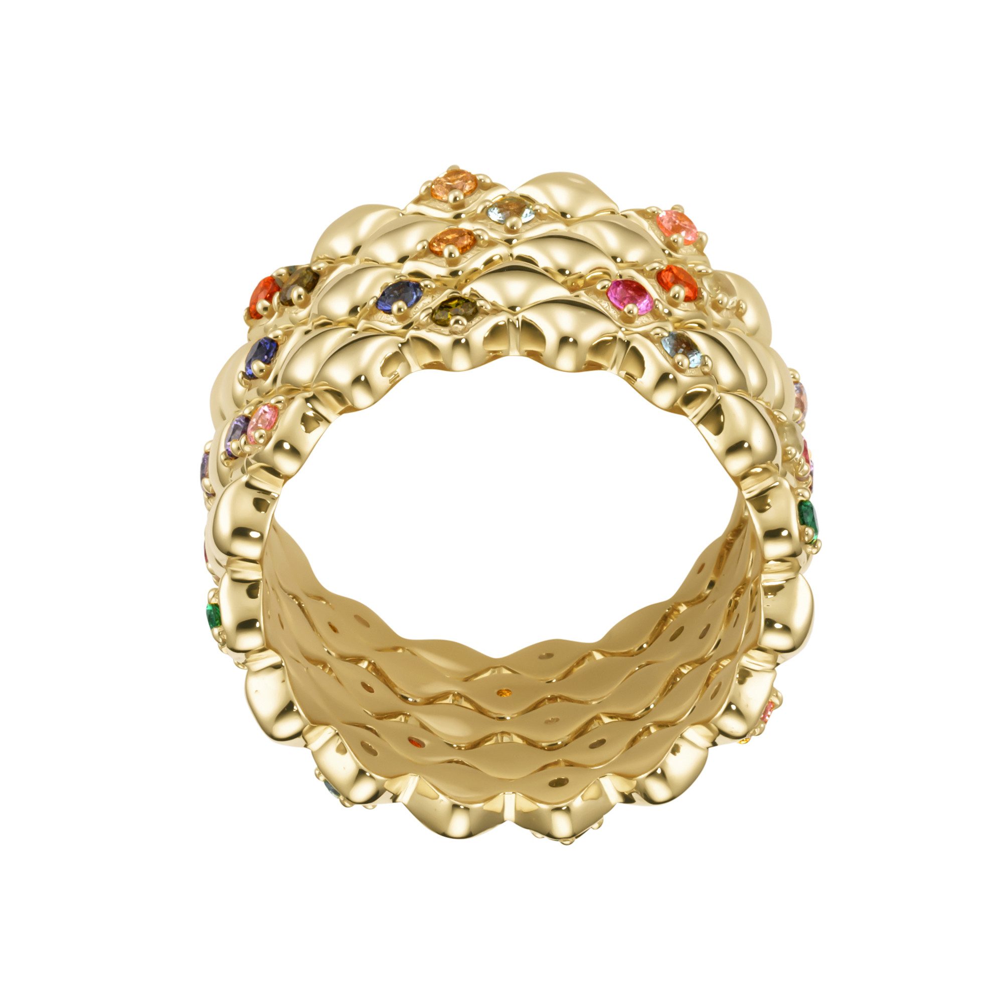 GIORGIO MARTELLO MILANO Silberring farbige Ziersteine, Silber 925