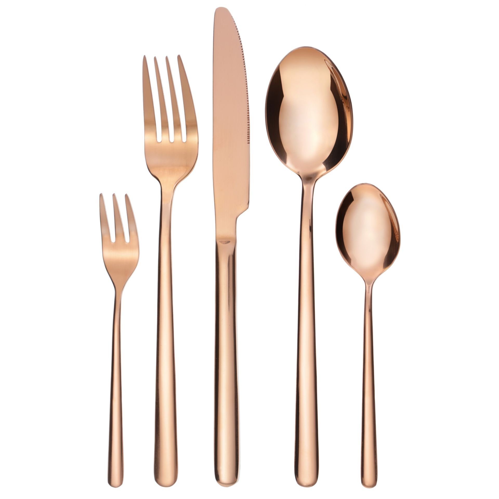 GRÄWE Besteck-Set Tafelbesteck 10-teilig Edelstahl glänzend, bronze, 2 Personen, robust, langlebig und ideal für tägliche Nutzung