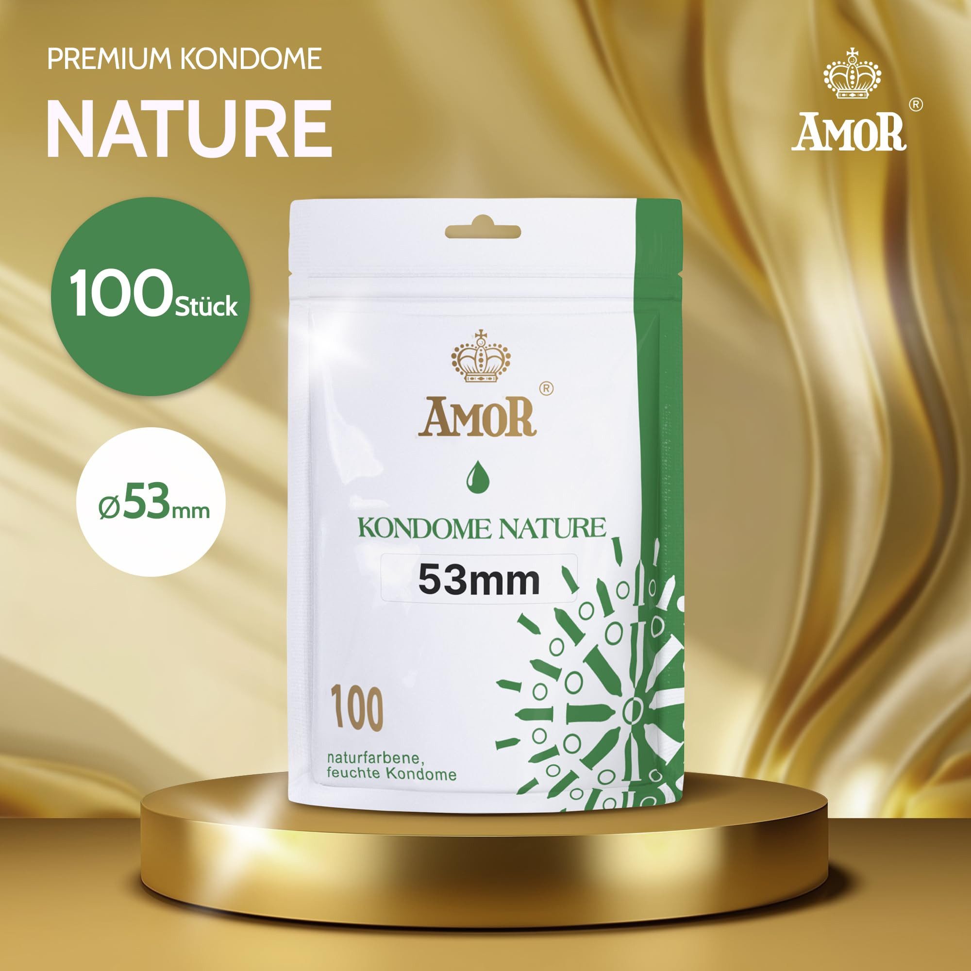 Amor Kondome AMOR Premium Kondome, verschiedene Sorten & Größen, Nature