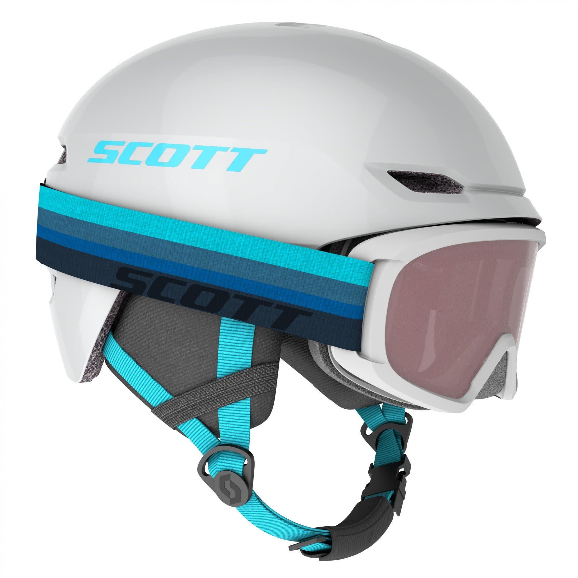 Scott Skibrille Scott Junior Keeper 2 Helmet + Witty Goggle Combo Pearl White - Breeze Blue