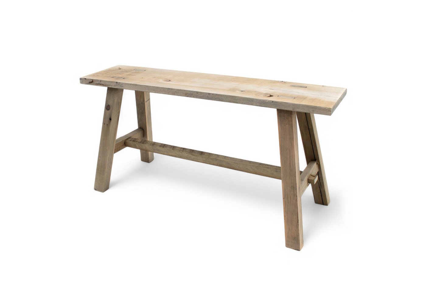 Spetebo Blumenbank Deko Bank aus altem Holz - 58 cm x 27 cm (Stück, 1 St., Dekorative Holzbank), Blumenbank für den Garten