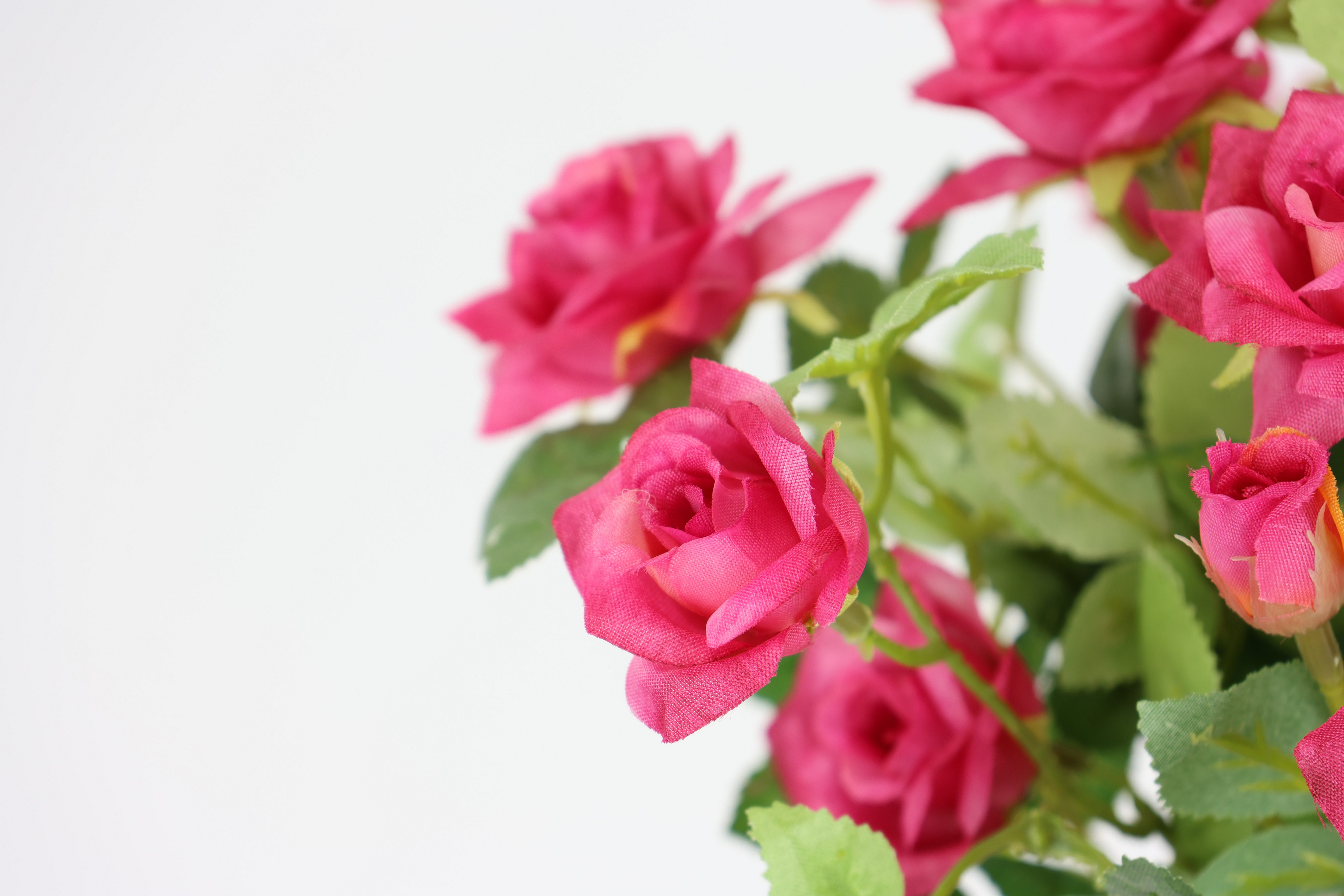 Kunstblume Wildrosen Busch im Topf Rosen, I.GE.A., Höhe 21 cm, Rosen Kunstrosen Kunstpflanze Blumen Künstliche Hochzeitsdeko